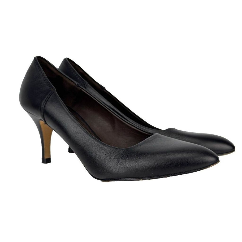 Filippa K Leather Pointed Toes Black Stilettos Pumps Size 38 Shoes, Women's