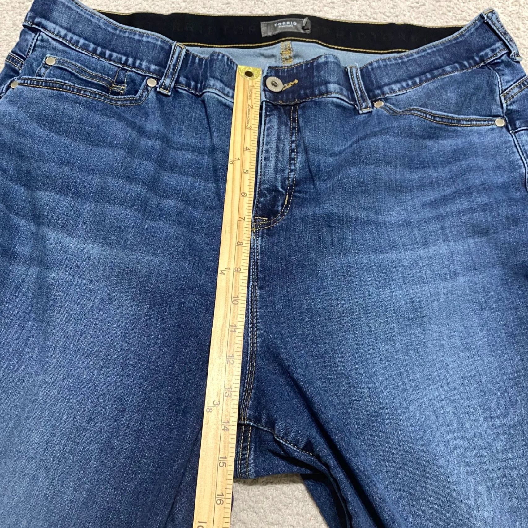 Torrid Torrid Jeans Skinny 24 Tall Blue Denim Medium Wash High Rise Womens Adult Jeans 5-Pocket Design Stretch Size 42" / US 20 - 6 Thumbnail