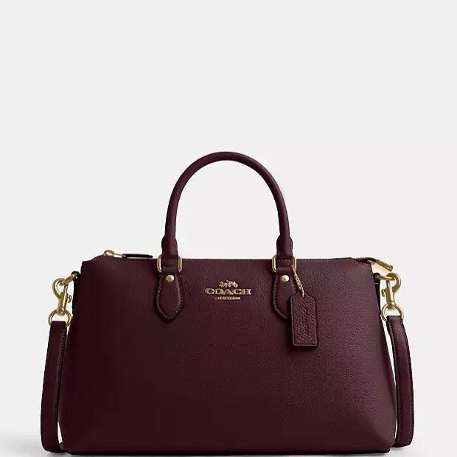 Coach NWT COACH Georgia Satchel Signature Canvas CR156 Gold/Merlot Size ONE SIZE - 6 Thumbnail