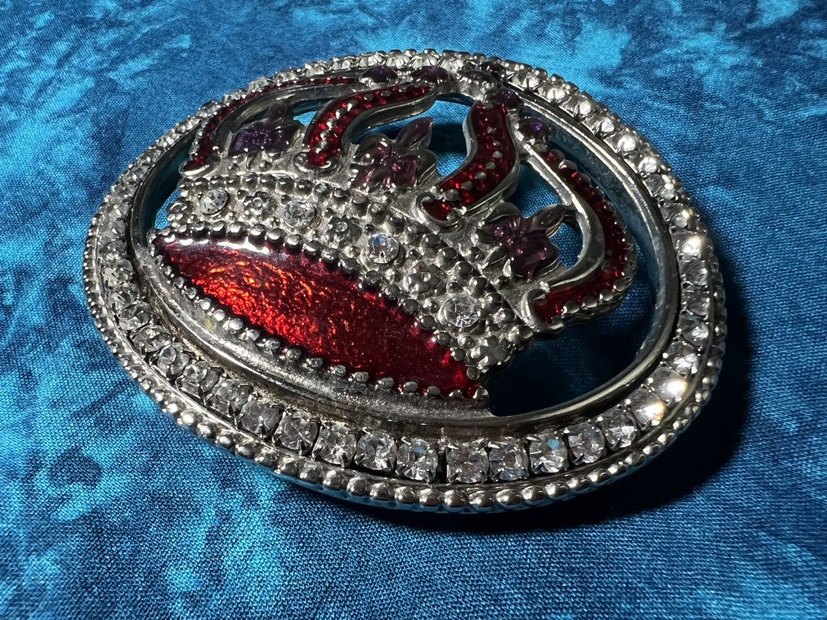 Vintage Y2K Vintage princess crown buckle leather belt Size ONE SIZE - 4 Thumbnail