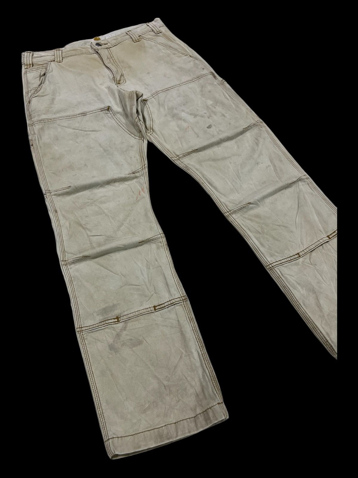 Carhartt × Vintage Carhartt Double Knee Carpenter Relax Fit Distressed Jeans Size US 32 / EU 48 - 1 Thumbnail