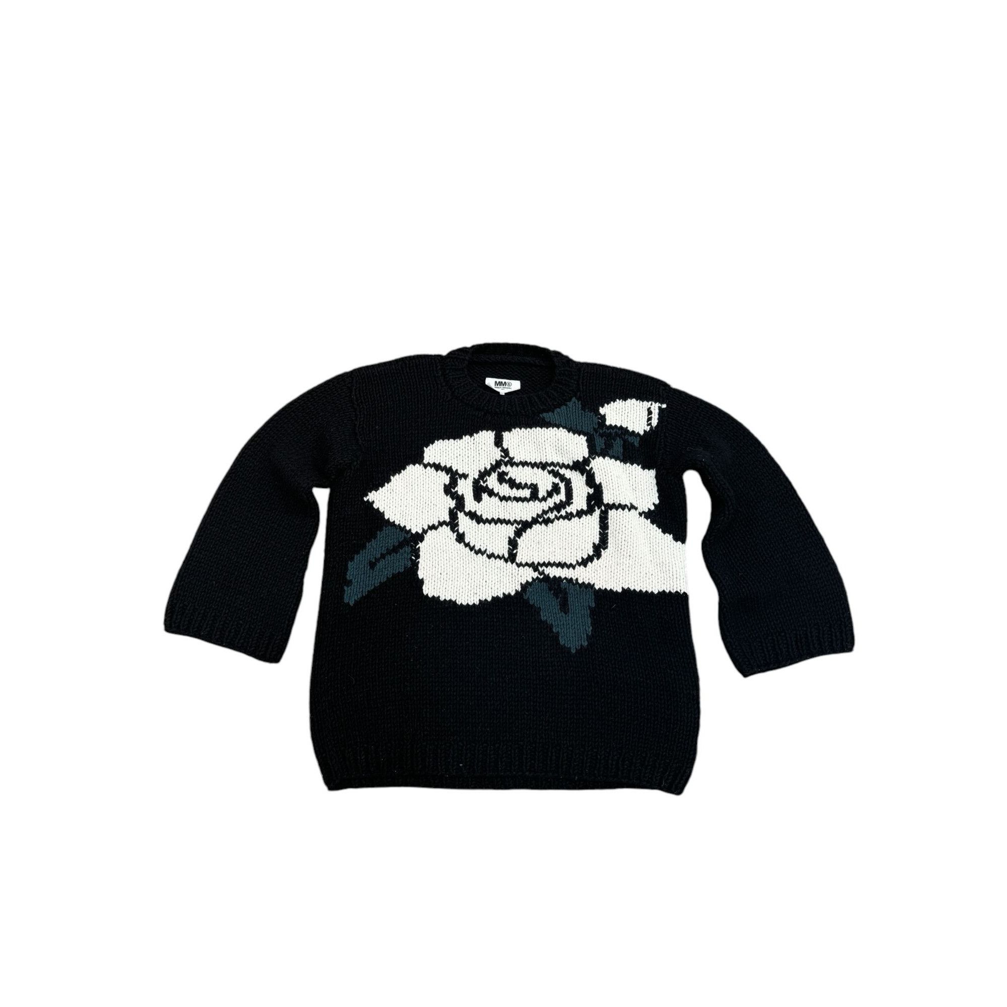 Maison Margiela FW 2017 Oversized Black Floral Heavy Knit Size M / US 6-8 / IT 42-44 - 1 Thumbnail