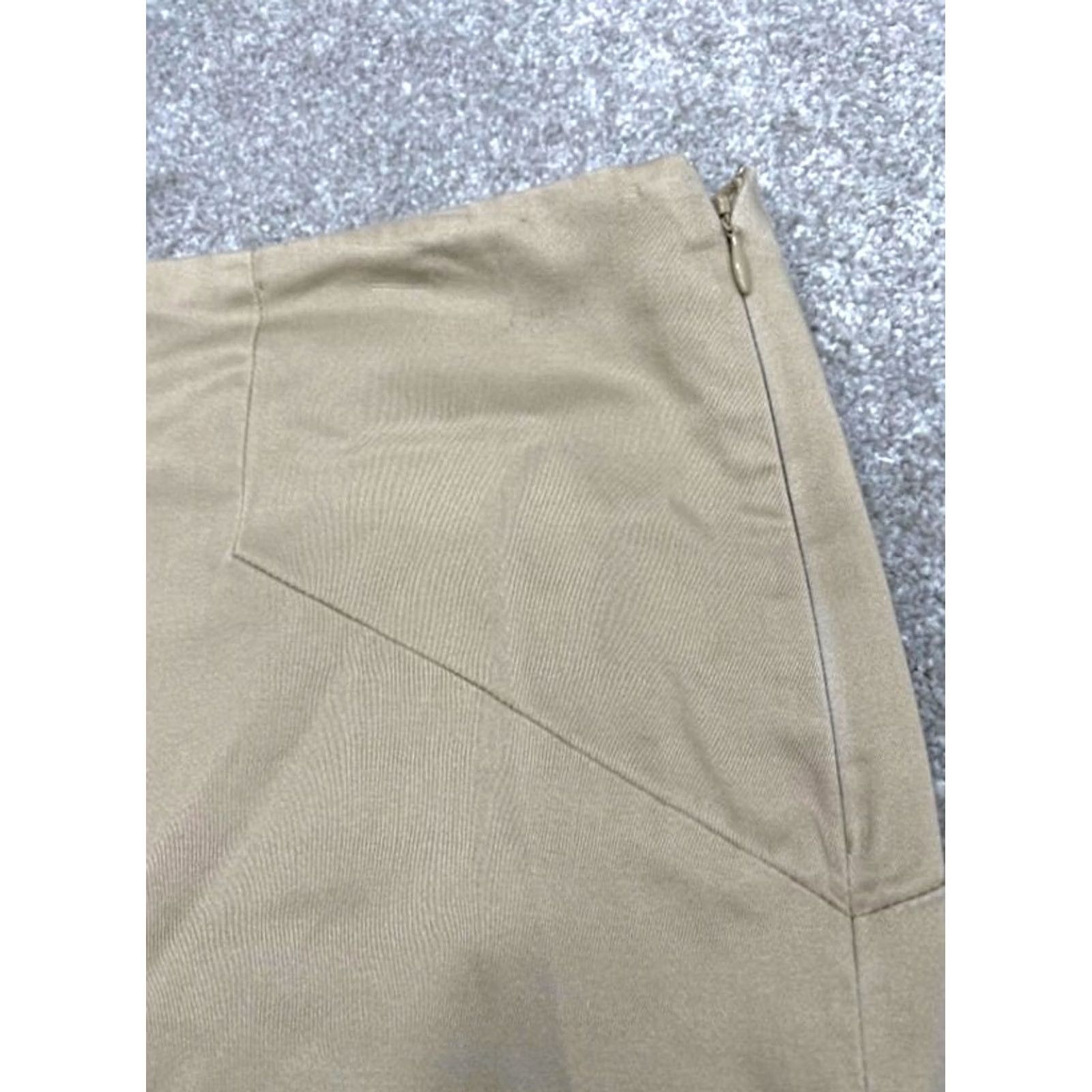 Vintage The Limited Skirt Women's 10 Beige Zipper Side Knit Polyester Short Maxi Lined Size 32" / US 10 / IT 46 - 3 Thumbnail