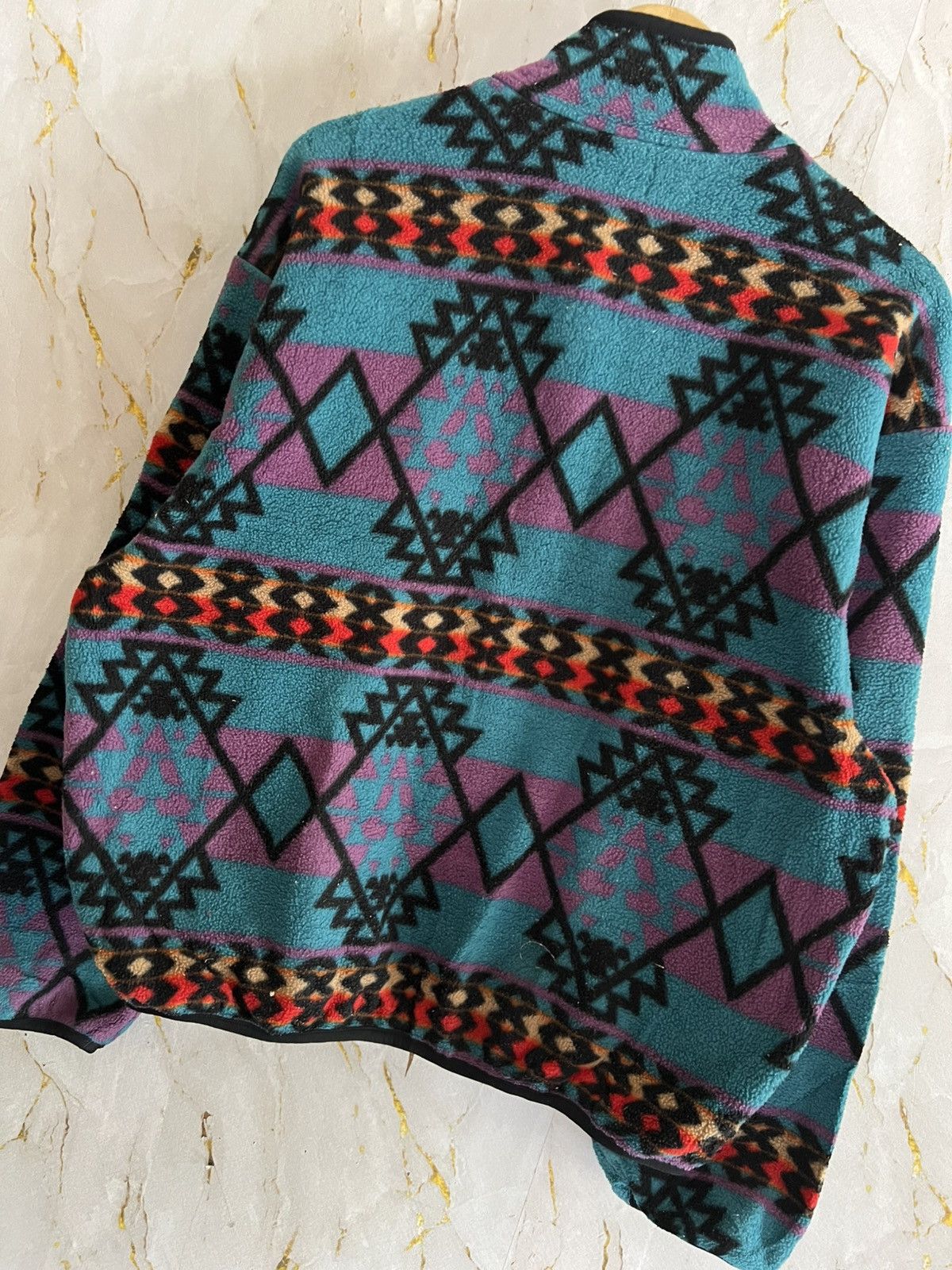 Woolrich Woolen Mills Vintage Woolrich Navajo Fleece Jacket – 90s Tribal Pattern Size US M / EU 48-50 / 2 - 6 Thumbnail