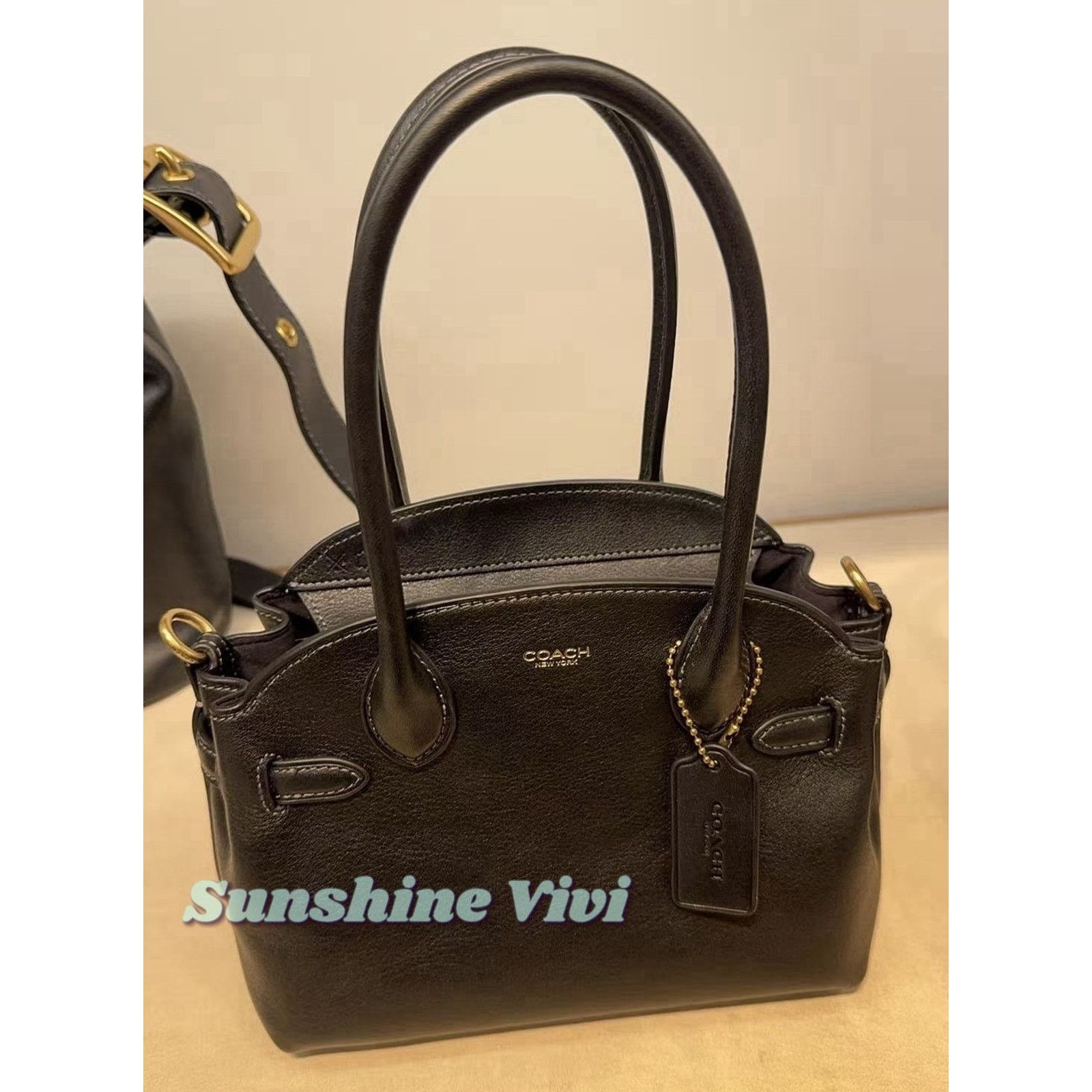 Coach NWT COACH Soft Empire Carryall Bag 21 CCY99 Leather Black Size ONE SIZE - 1 Thumbnail