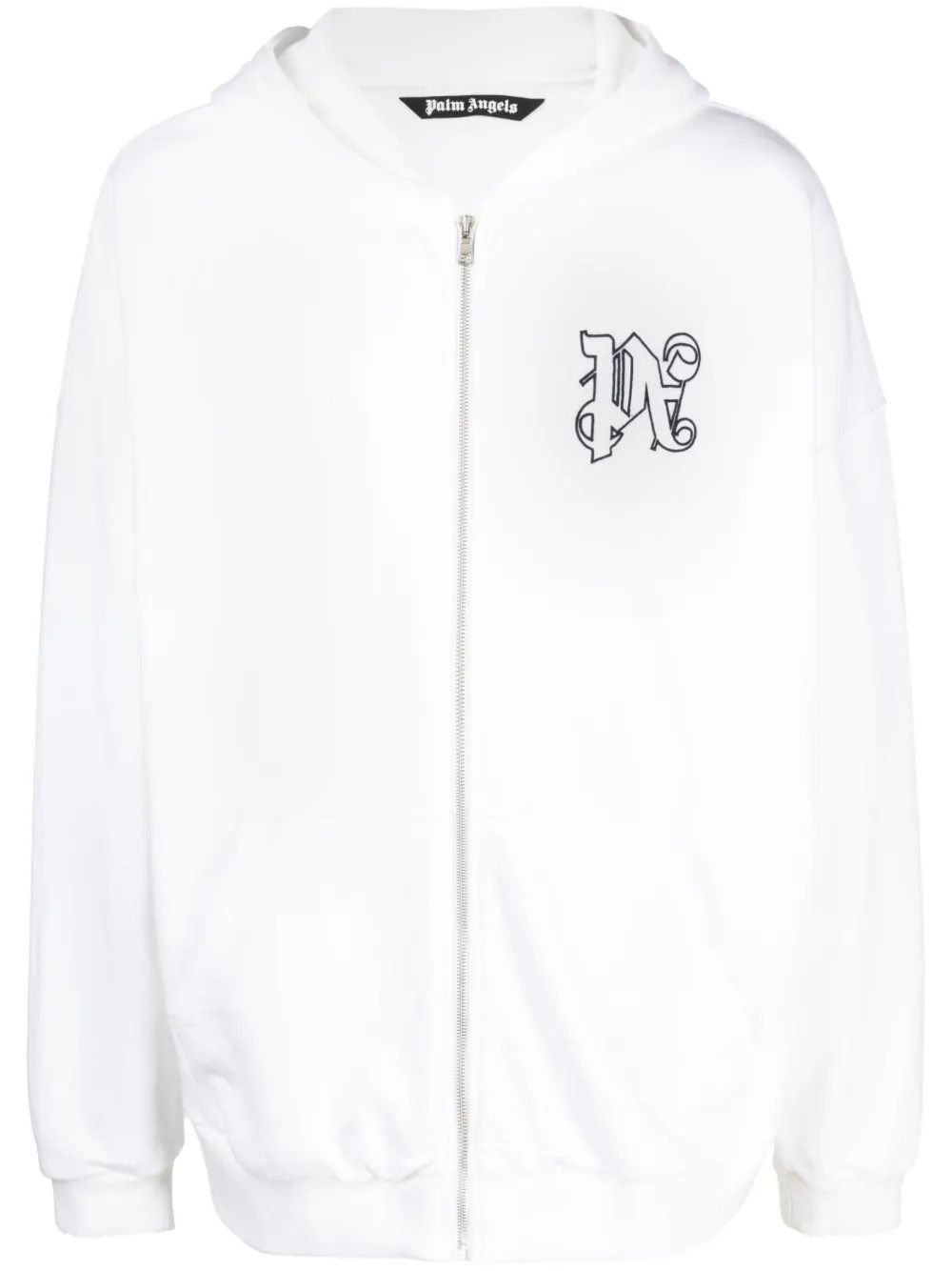 Palm Angels o1y0325 Logo Hoodie in White Size US XS / EU 42 / 0 - 1 Thumbnail