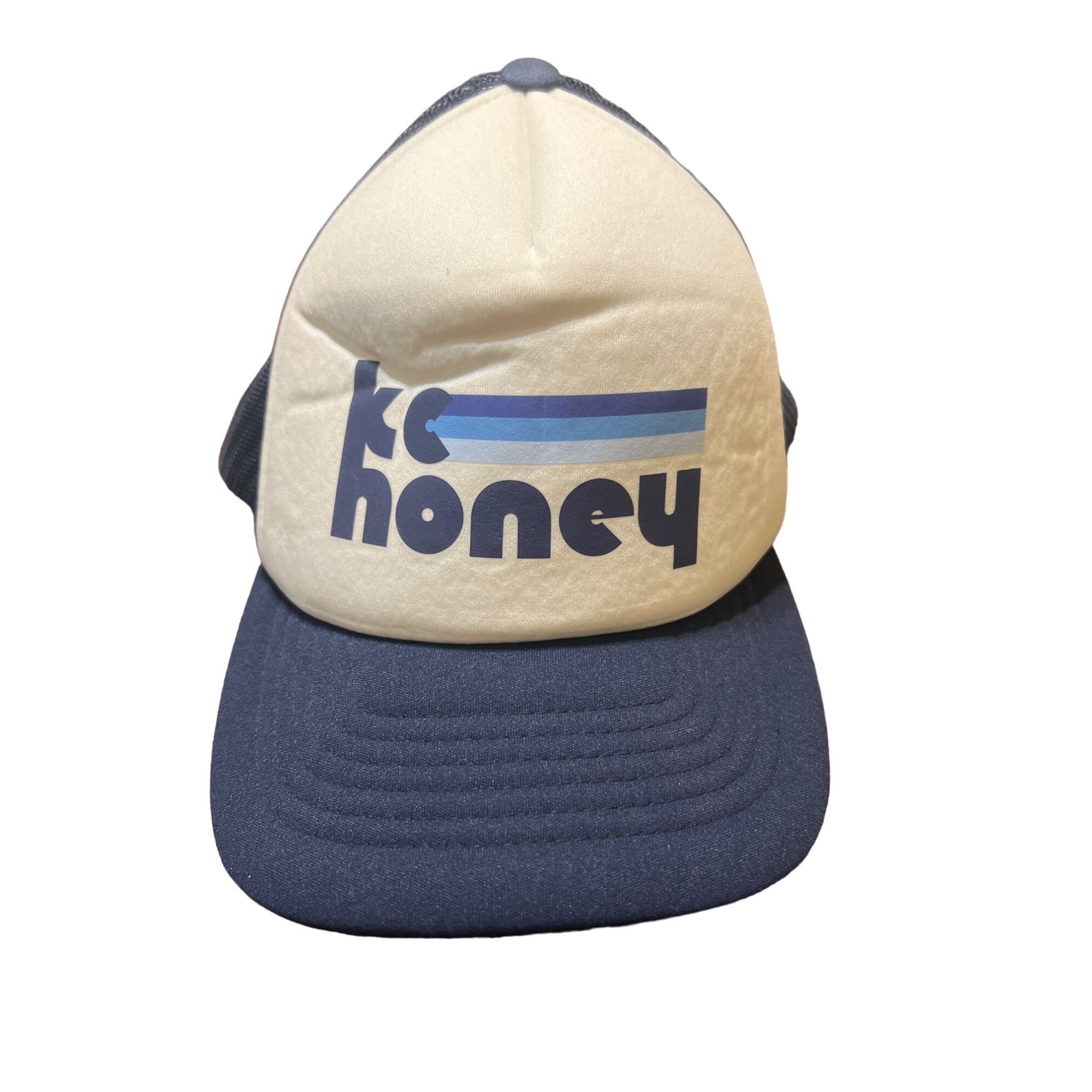 Other KC Honey Trucker Snapback Hat Navy White Classic Yupoong Mes Size ONE SIZE - 1 Thumbnail