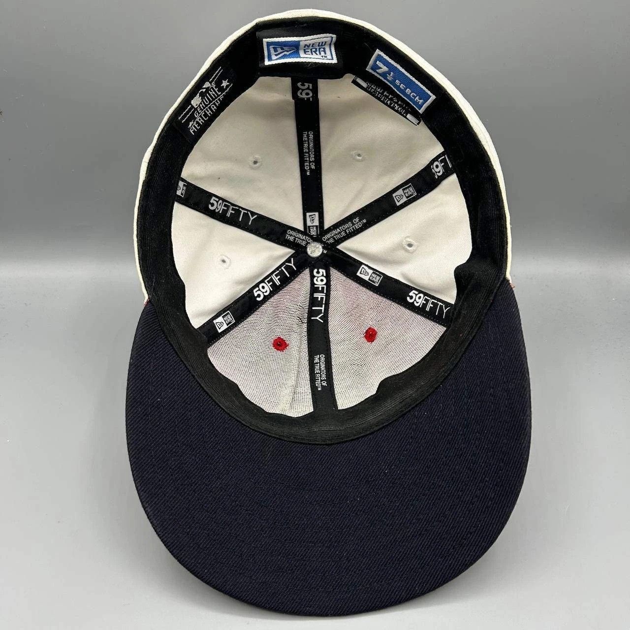 New Era Los Angeles LA Angels Hat Men 7 1/8 Red Embroidered Fitted Size ONE SIZE - 2 Thumbnail