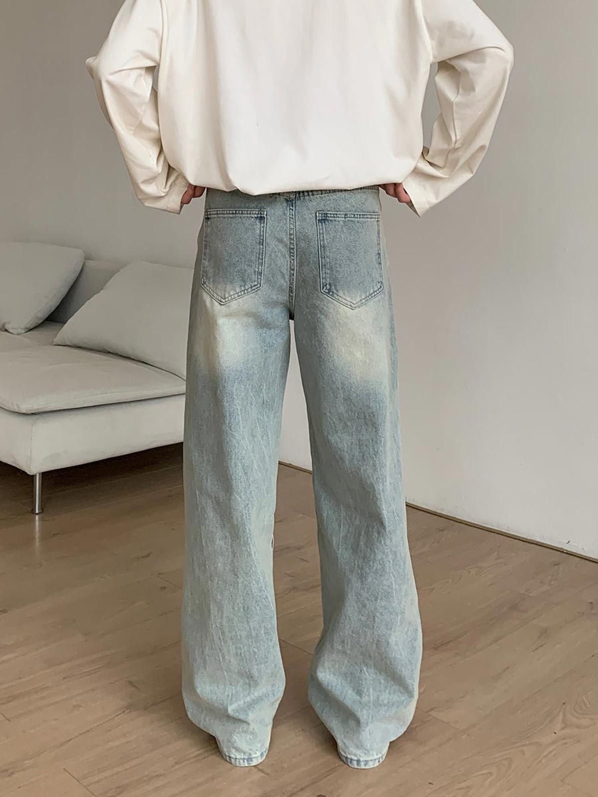 Jean × Vintage Vintage Wide Leg Jeans, Flared Jeans Size US 32 / EU 48 - 3 Thumbnail