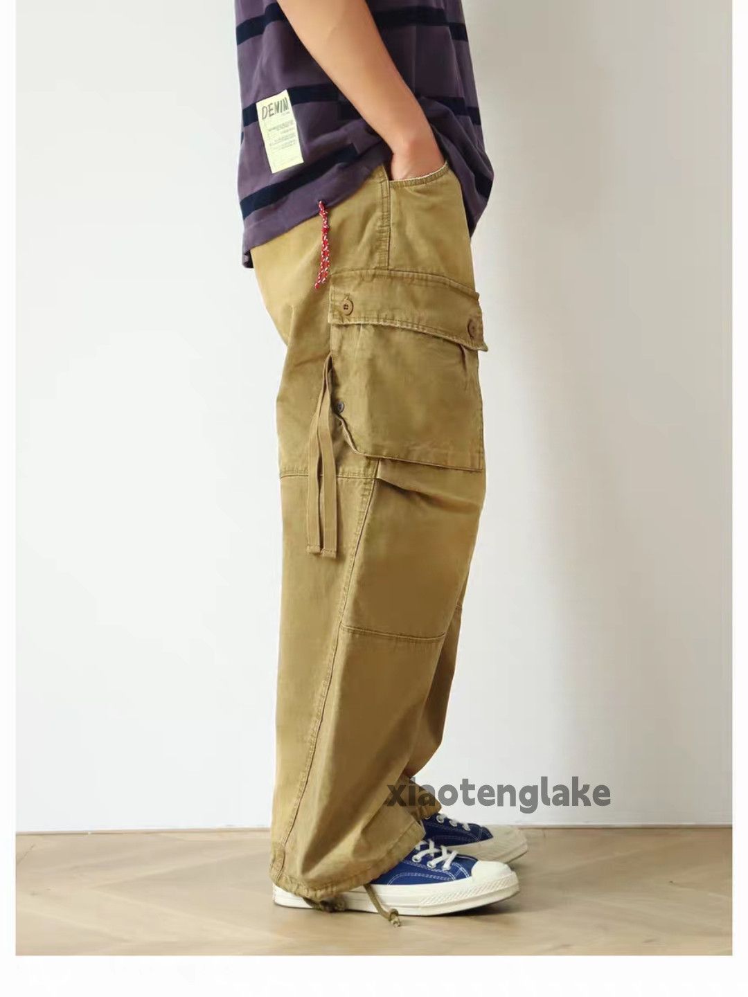 Vintage xz faded wide Leg military outdoor cargo pants Size US 36 / EU 52 - 8 Thumbnail