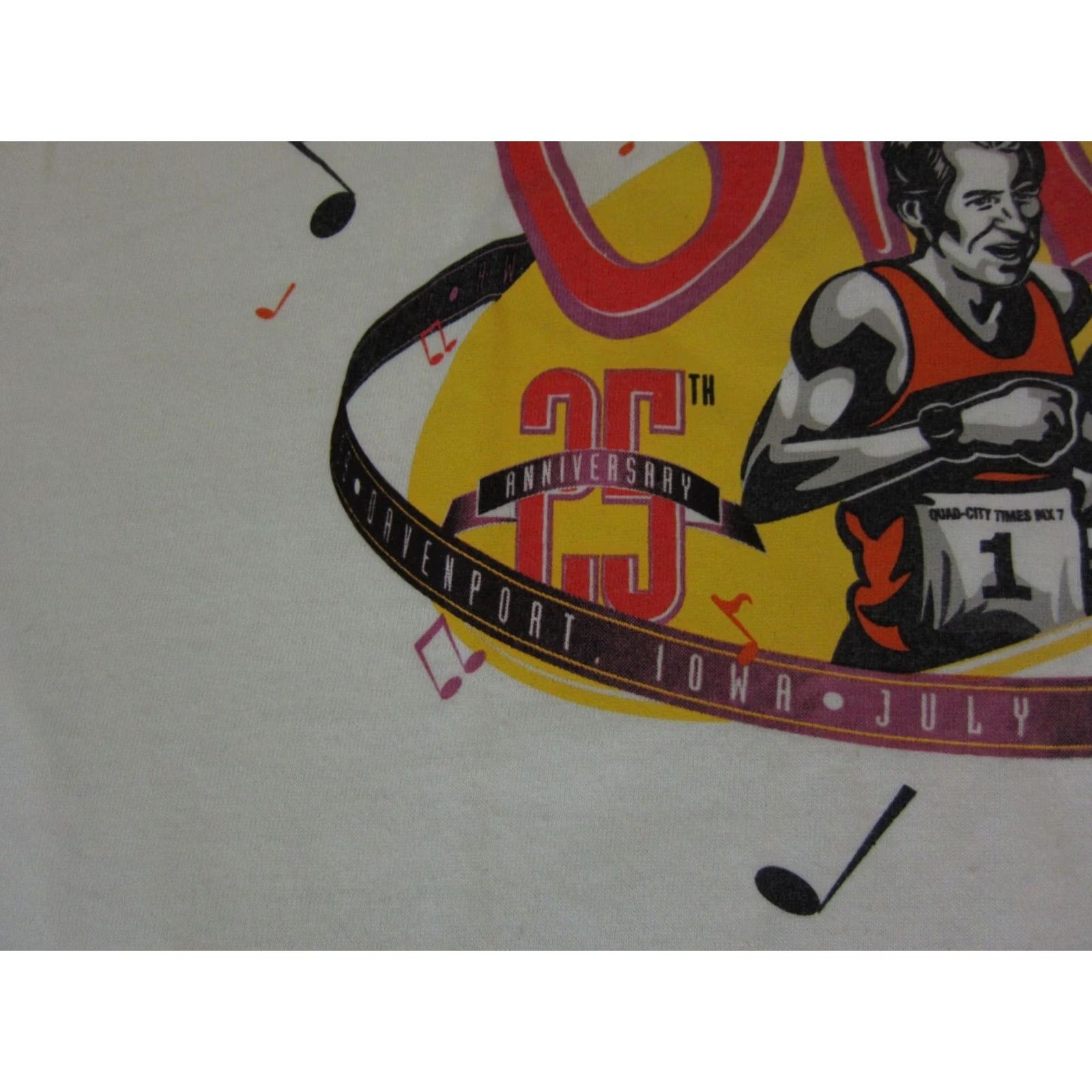 Fruit Of The Loom VINTAGE Distance Running Shirt Mens XL White 5K Run Walk Fruit of the Loom Shirt Short Sleeve Crew Neck Jersey 80s 90s Classic Moms Mens Size US XL / EU 56 / 4 - 4 Thumbnail