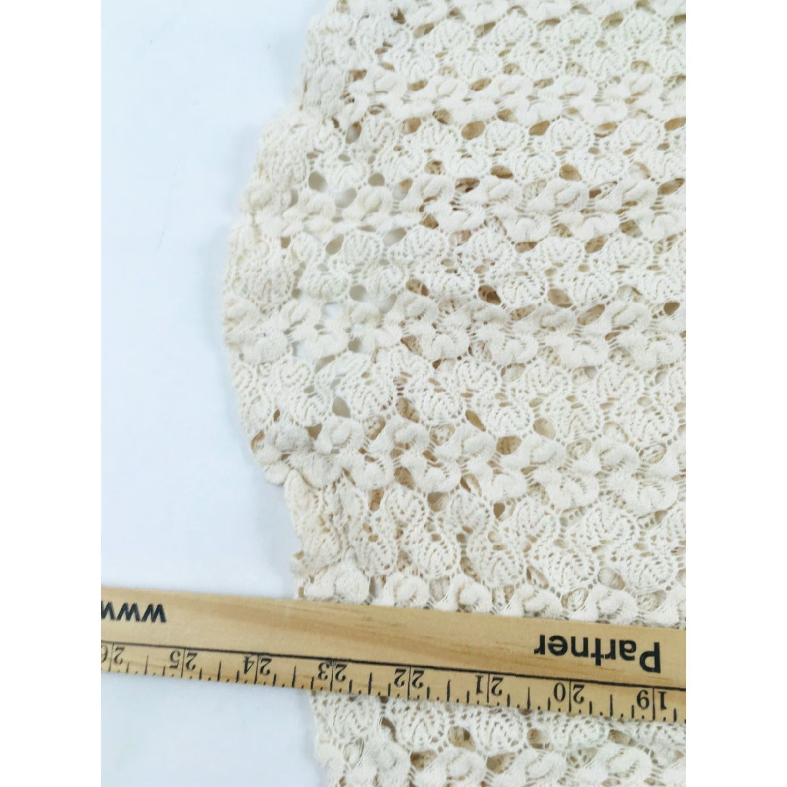Vintage Staring at Stars Shirt Women XS Ivory Round Neck Short Sleeve Crochet Vintage: No Size XS / US 0-2 / IT 36-38 - 6 Thumbnail