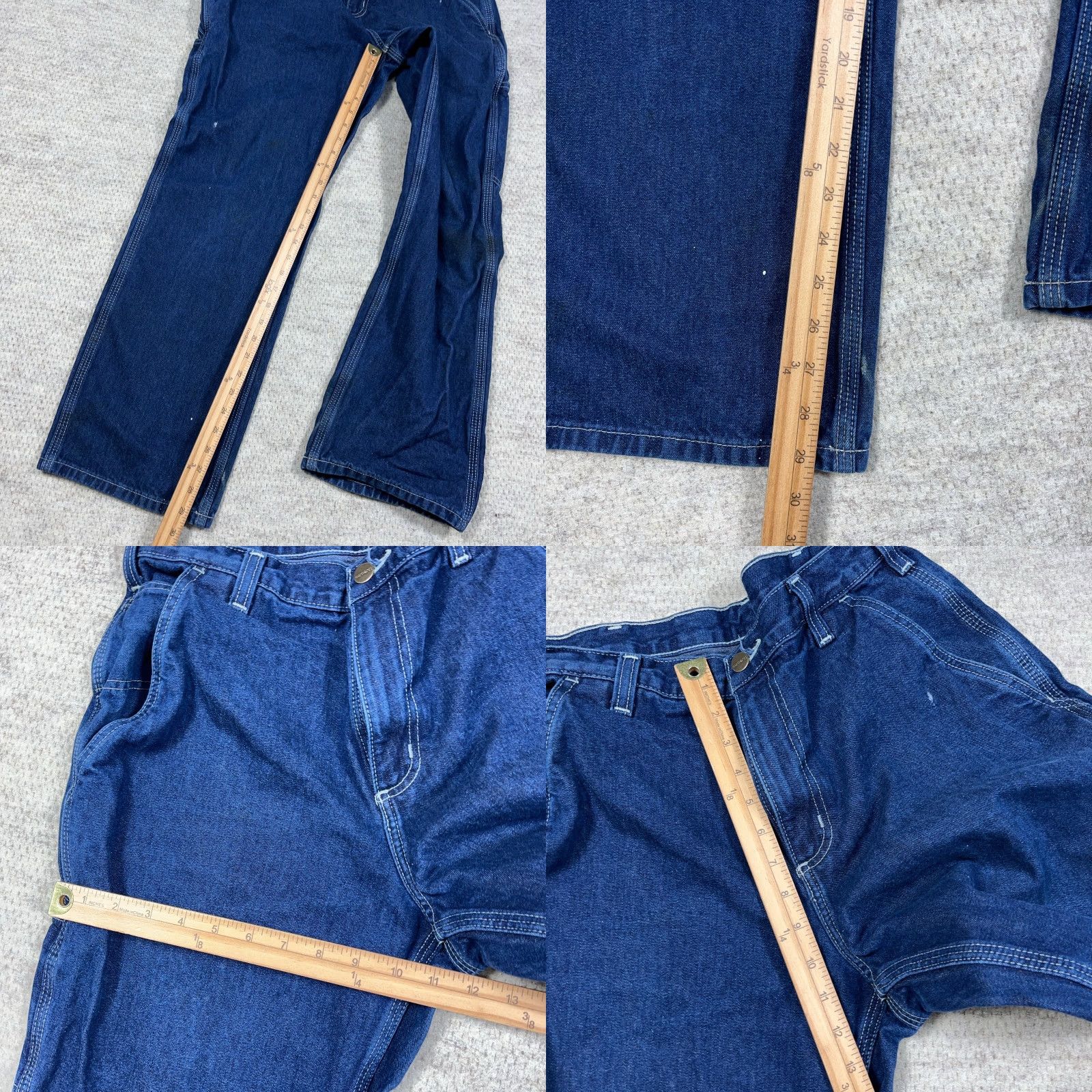 Carhartt VINTAGE Carhartt Jeans Men 32x30 Carpenter Dungaree Baggy VTG Y2K Distressed Stained Blue Denim Regular Modern Work American Classic Mens Size US 32 / EU 48 - 9 Thumbnail