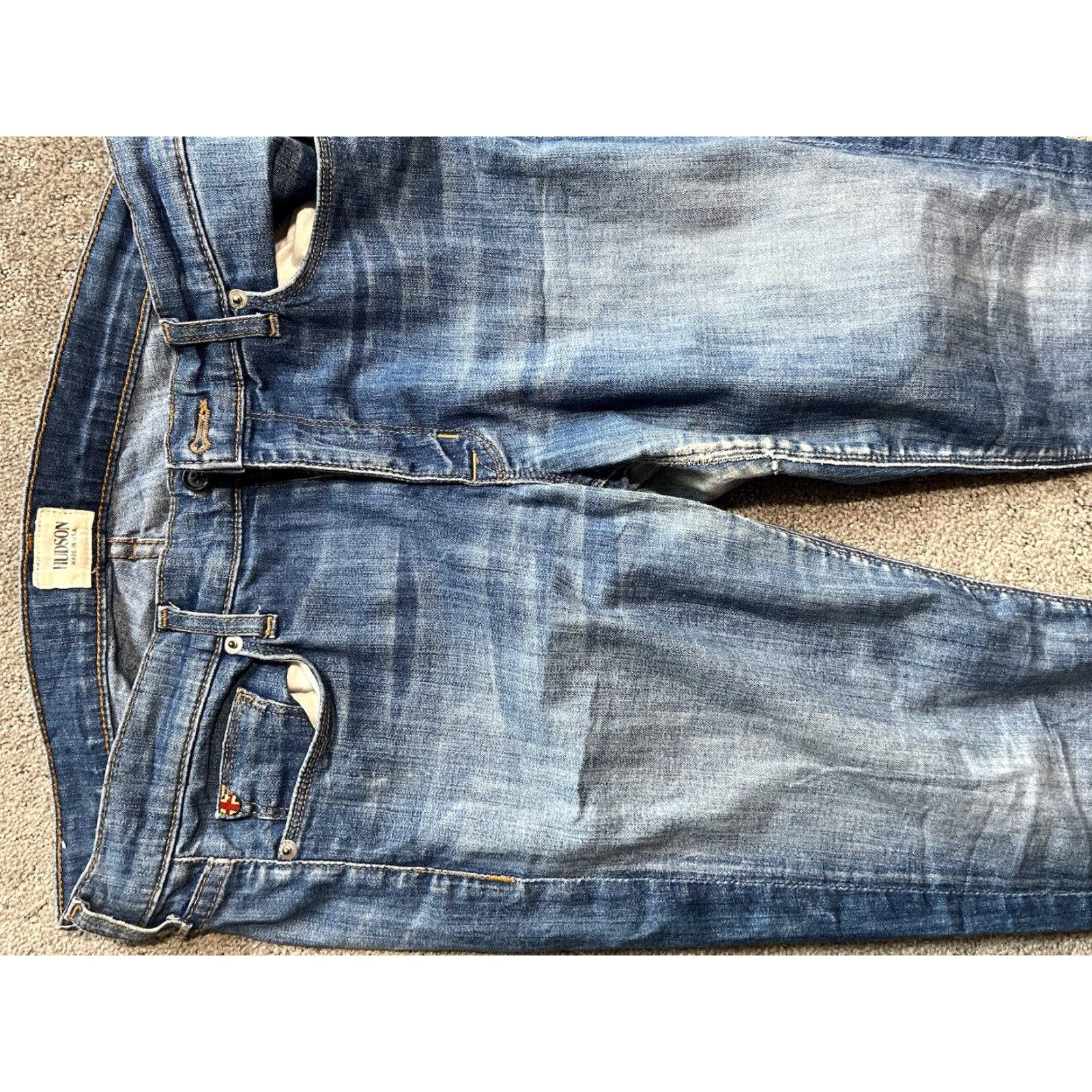 Hudson VINTAGE Women’s HUDSON Harkin Crop Skinny Cuff Jeans Size 30 Blue Jeans Womens Size 30" / US 8 / IT 44 - 4 Thumbnail