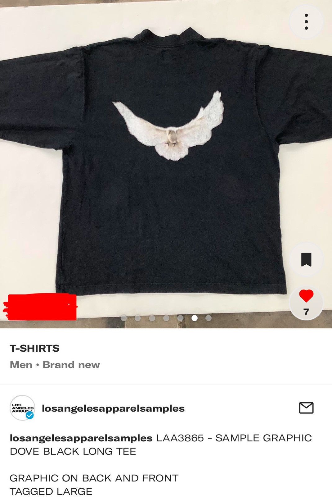 Balenciaga × Gap × Yeezy 🔥SAMPLE🔥 Yeezy x Gap x Balenciaga Washed Black Dove Long Tee Size US L / EU 52-54 / 3 - 8 Thumbnail