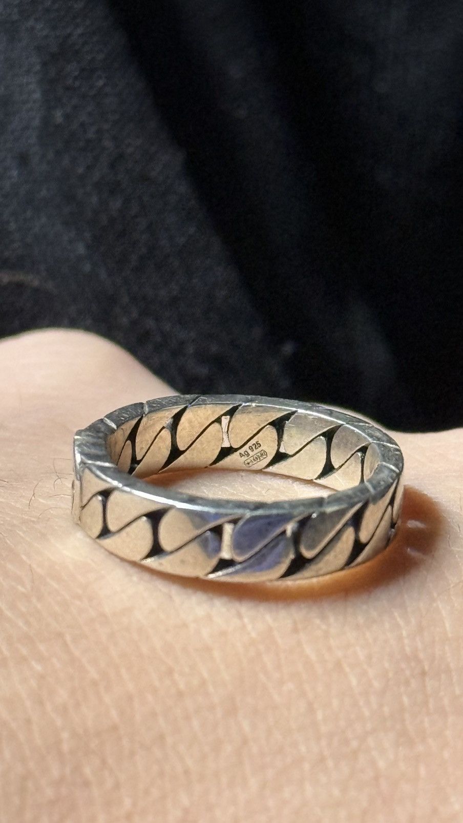 Gucci Gucci GG Cuban Silver Ring Sterling Silver Size 7 Us Size ONE SIZE - 3 Thumbnail