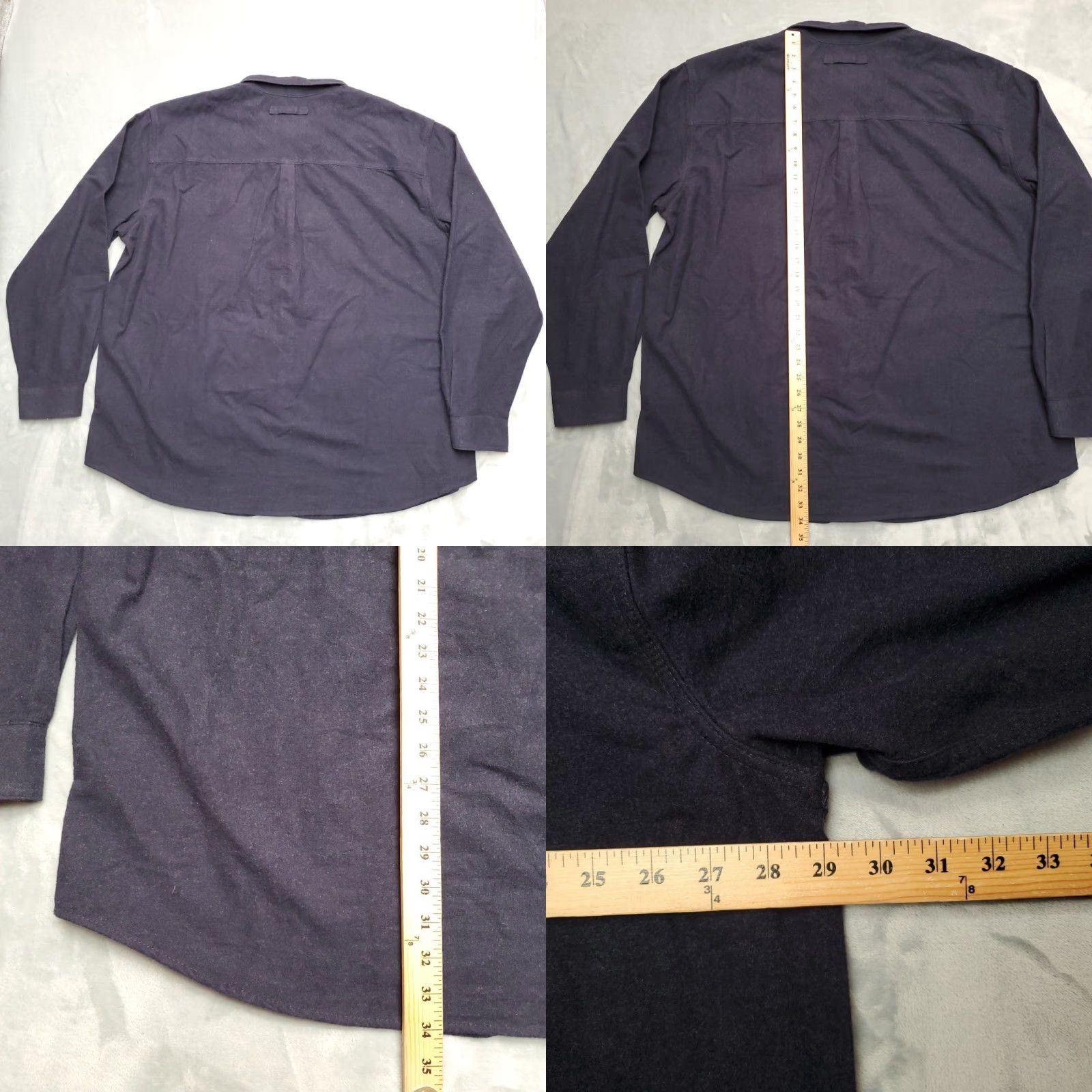 Vintage Empire CAT Caterpillar Shirt Mens XXXL Navy Blue Chamois Flannel Long Sleeve Size US XXL / EU 58 / 5 - 8 Thumbnail