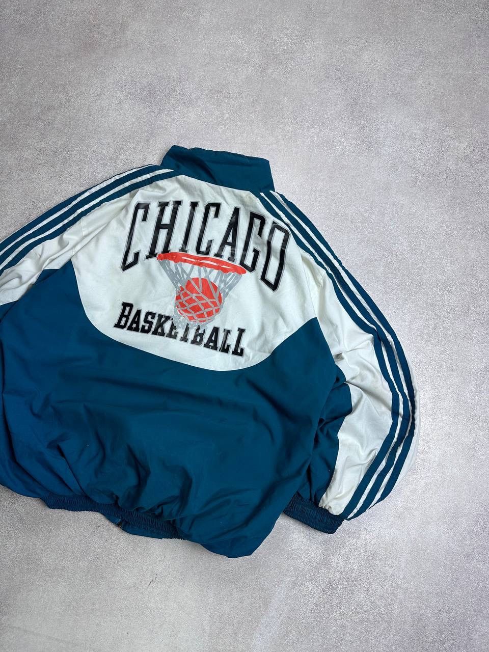 Adidas Vintage 80's Adidas Nylon Chicago Basketball Y2K Tracksuit Size US XL / EU 56 / 4 - 4 Thumbnail