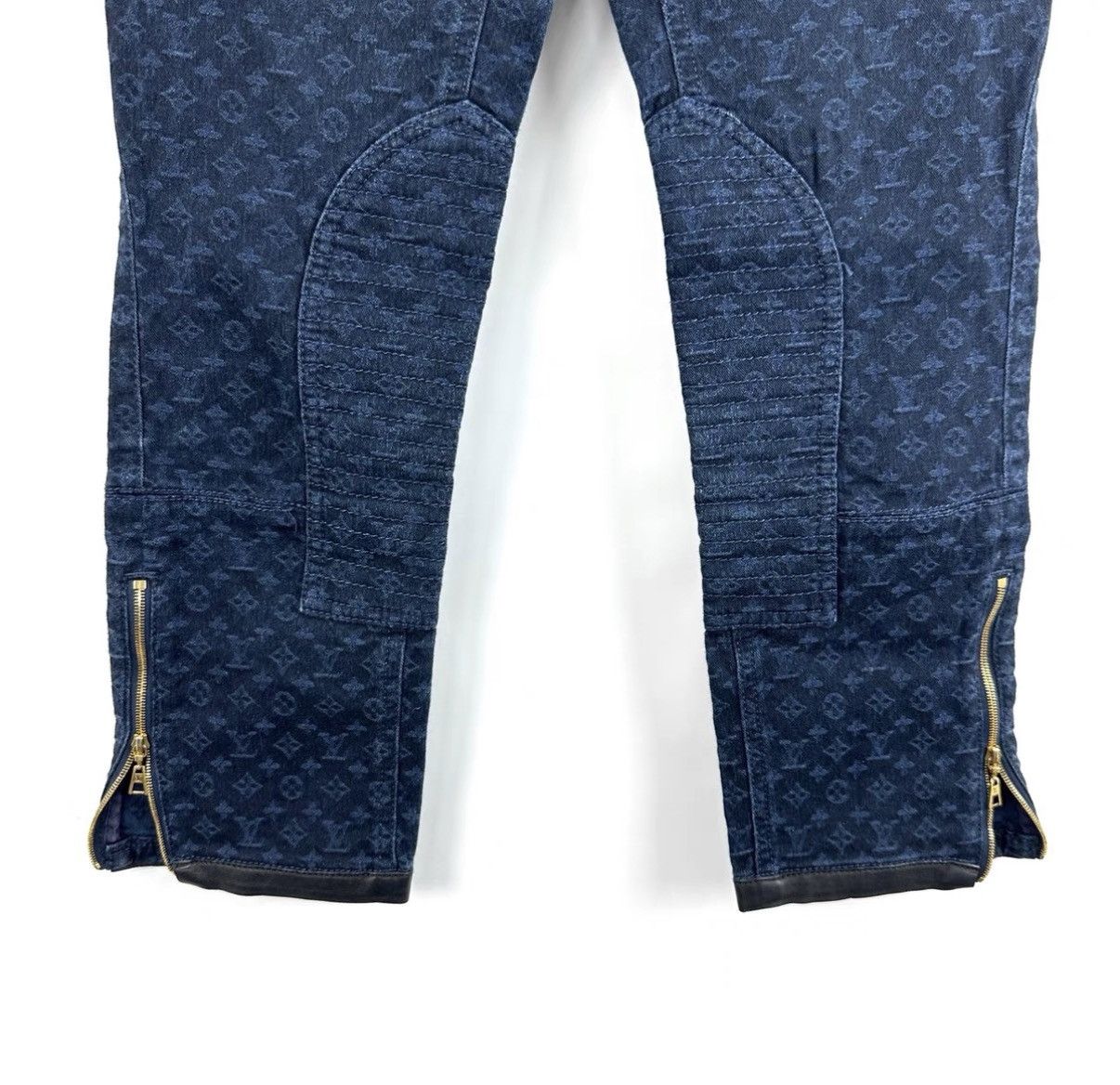 Louis Vuitton Louis Vuitton Navy Blue Monogram Logo Jeans K12 Size 25" / US 0 / IT 36 - 4 Thumbnail