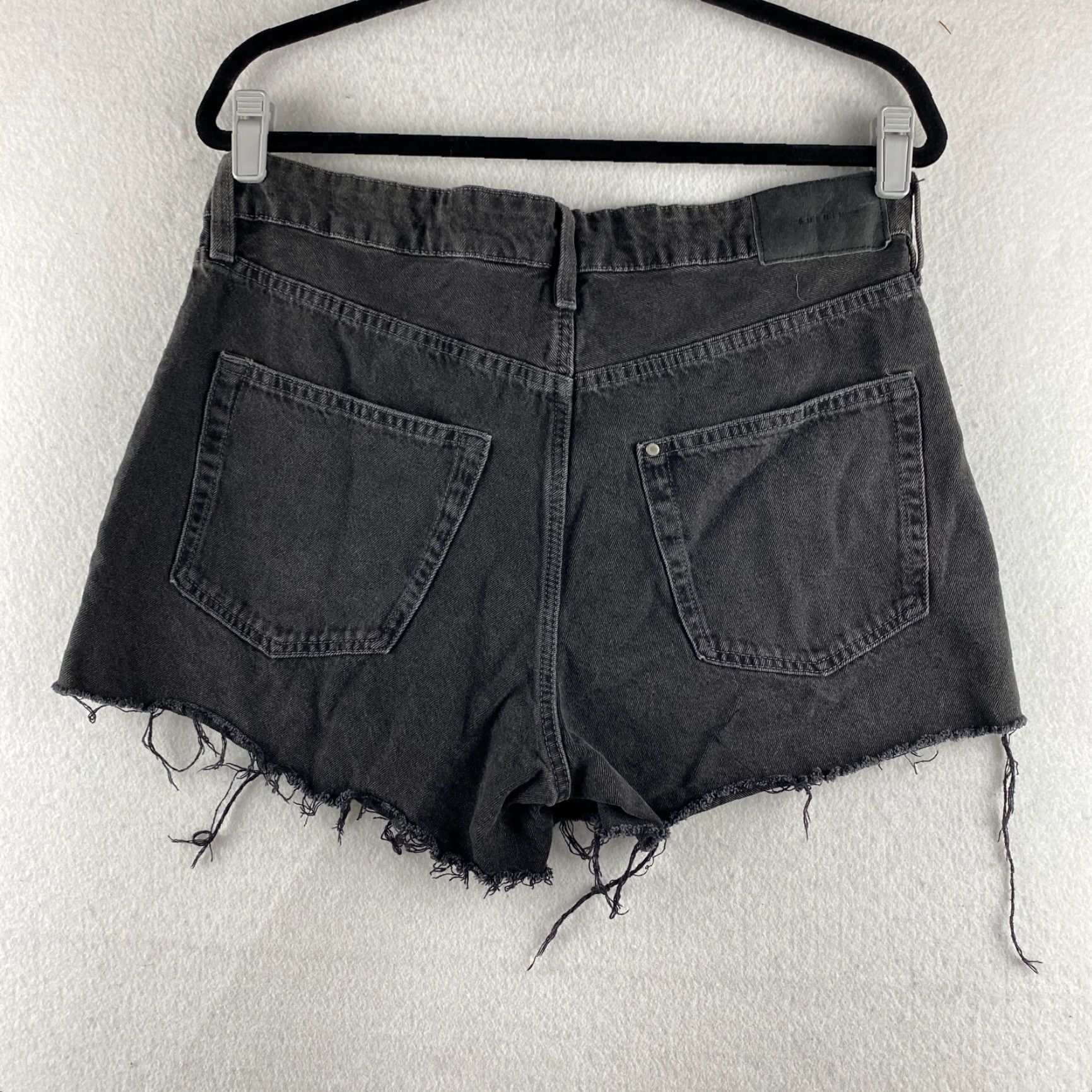 Denime & Denim High Waist Shorts Womens 12 Black Dark Wash Vintage Style Casual Shorts Regular Women Black 12 Denim & Denim Size 34" / US 12 / IT 48 - 7 Thumbnail