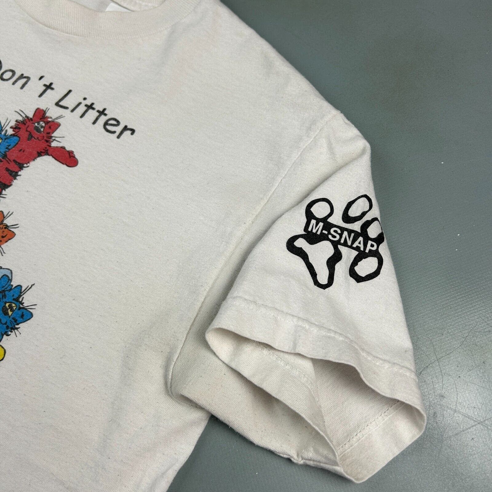 Vintage VINTAGE | Please Dont Litter Fix Your Critter T-Shirt sz M Size US M / EU 48-50 / 2 - 4 Thumbnail