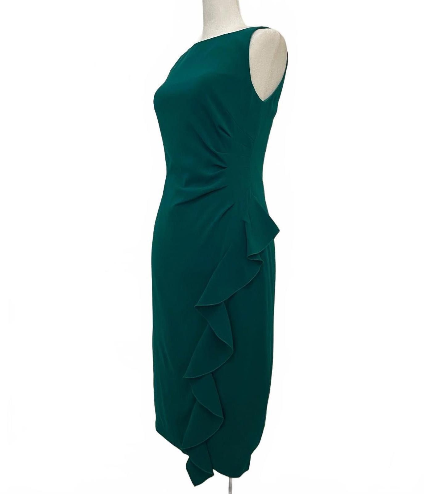 Other COAST CARE Vintage Midi Dress with Ruffles in Jade (US 8) Size M / US 6-8 / IT 42-44 - 3 Thumbnail