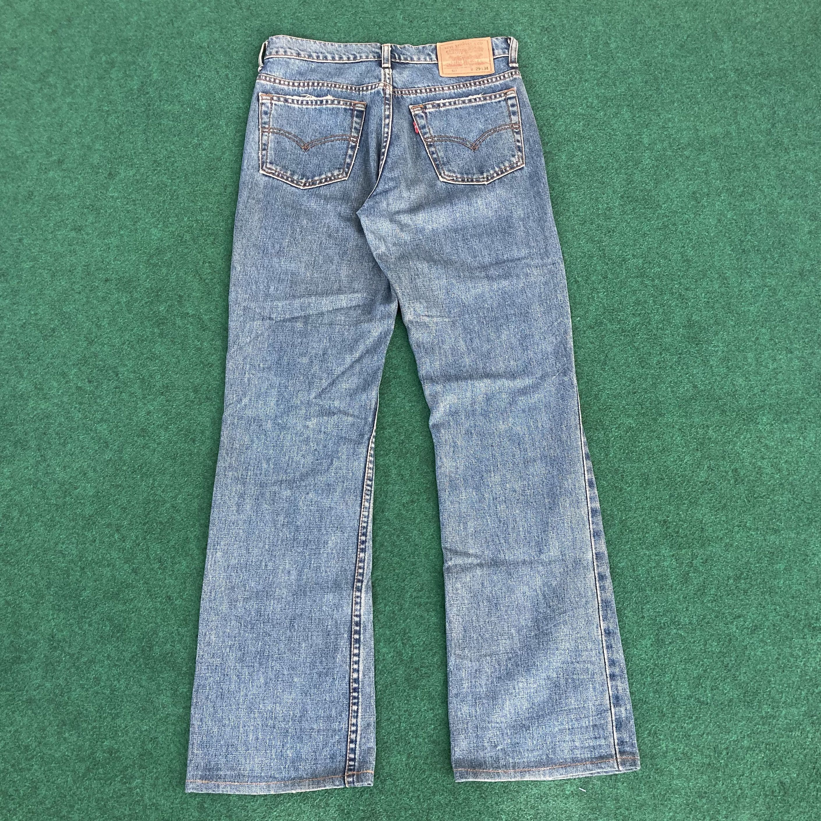 Vtg Levis 517 Denim Sz 29 Flare Bootcut Jeans