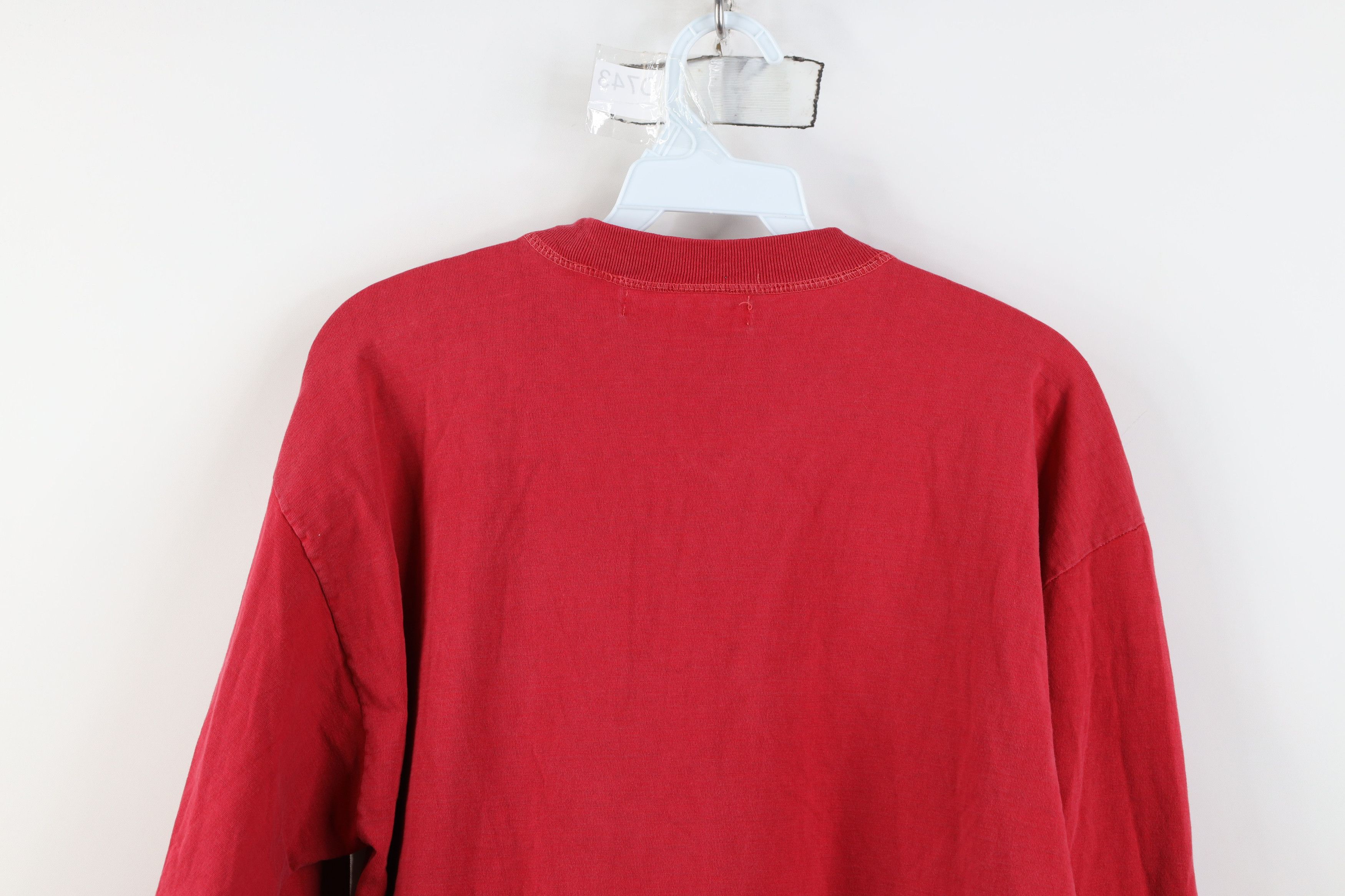 Vintage Vintage 90s Streetwear Blank Long Sleeve Henley T-Shirt Size US L / EU 52-54 / 3 - 13 Thumbnail