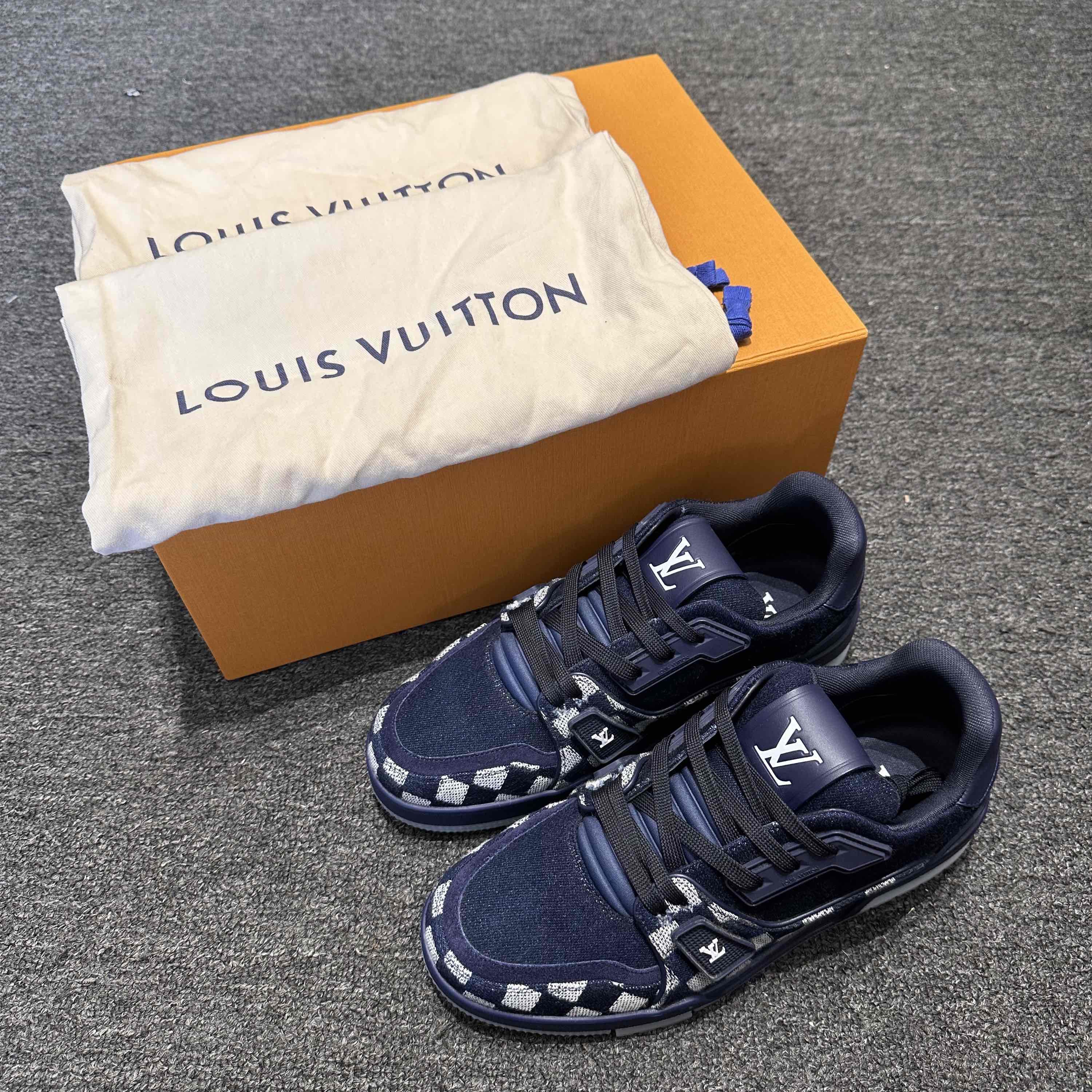 Louis Vuitton Louis Vuitton Damier Denim Trainer Sneakers US 6 Size US 6 / EU 39 - 1 Thumbnail