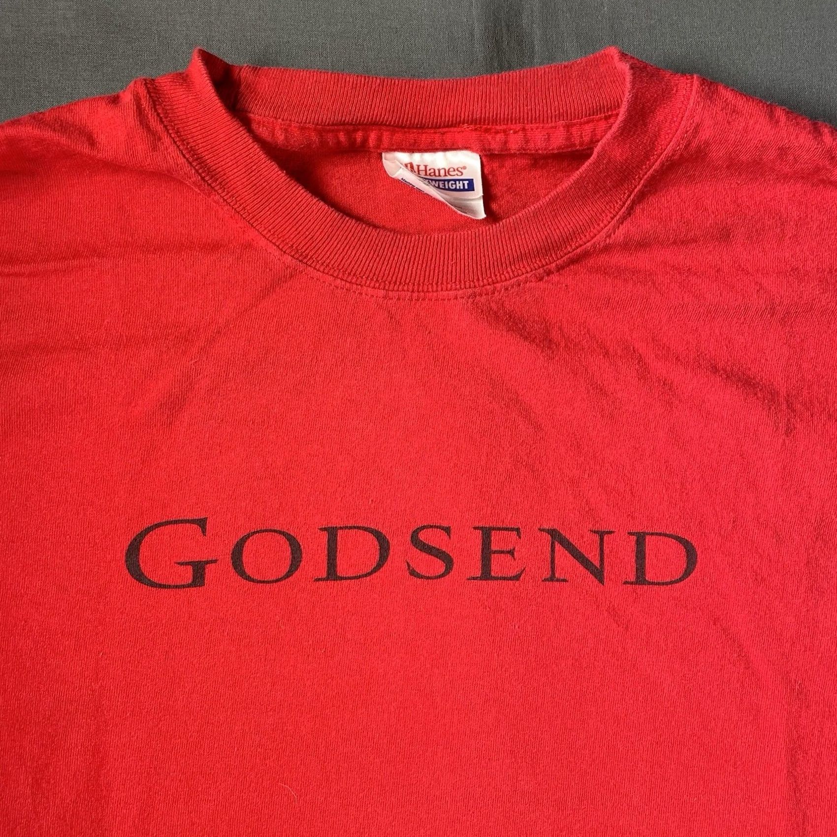 Hanes Godsend Shirt Mens XL Horror Promo Shirt 2004 Red Y2K Scary Thriller Slasher Hanes T-Shirt Mens XL Red Horror Size US XL / EU 56 / 4 - 2 Thumbnail