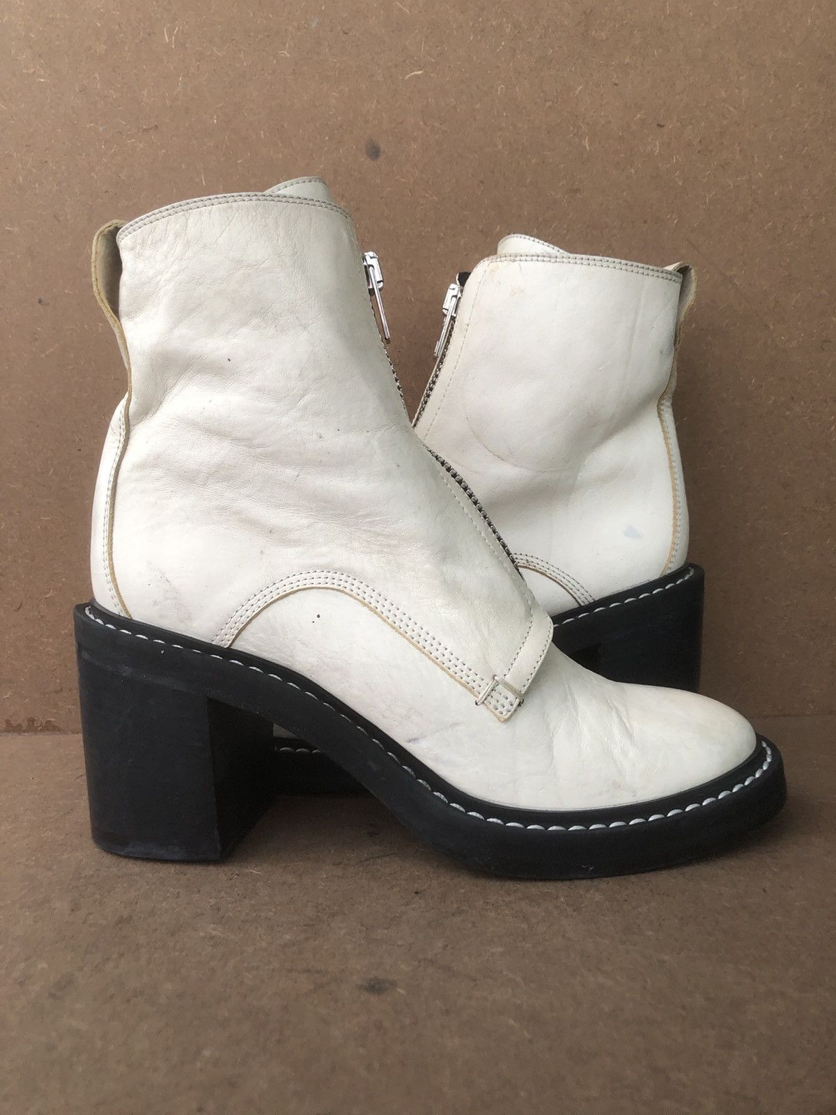 Rag & Bone Rag & Bone White Leather Women’s Boots Size 40 Size US 10 / IT 40 - 5 Thumbnail