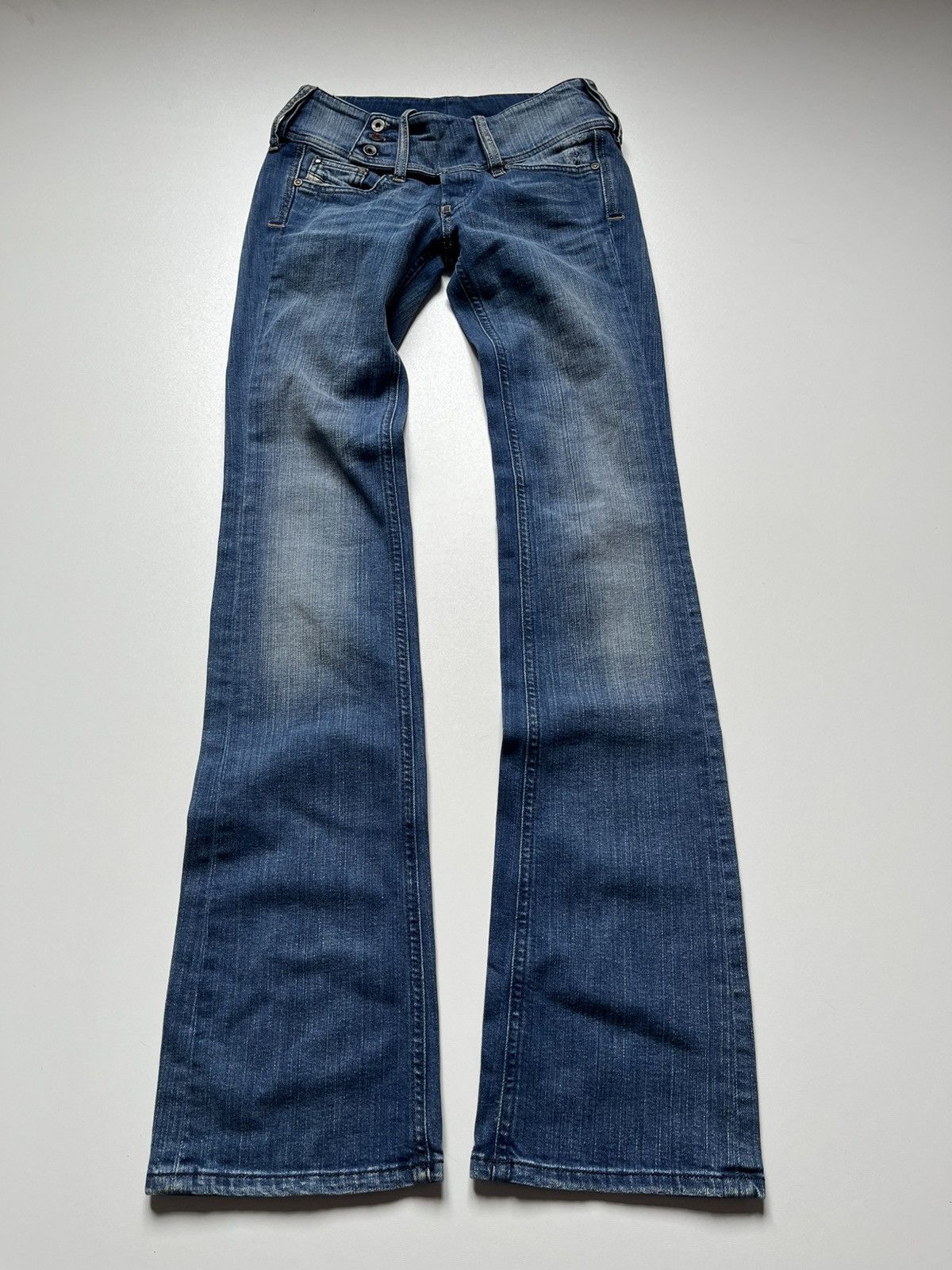 Diesel Vntage Diesel Boot Cut Flare Low Rise Enzyme Wash Jeans Y2K Size 25" / US 0 / IT 36 - 1 Thumbnail
