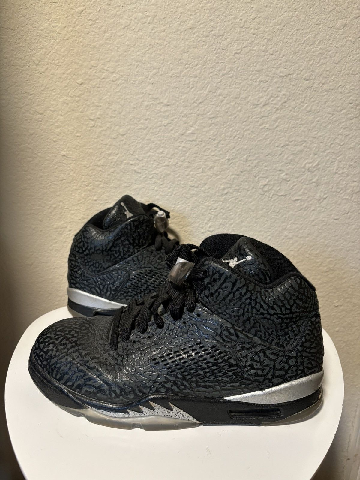 image of Jordan Brand 5 “3Lab5 Elephant Print” Shoes in Black, Men's (Size 10)