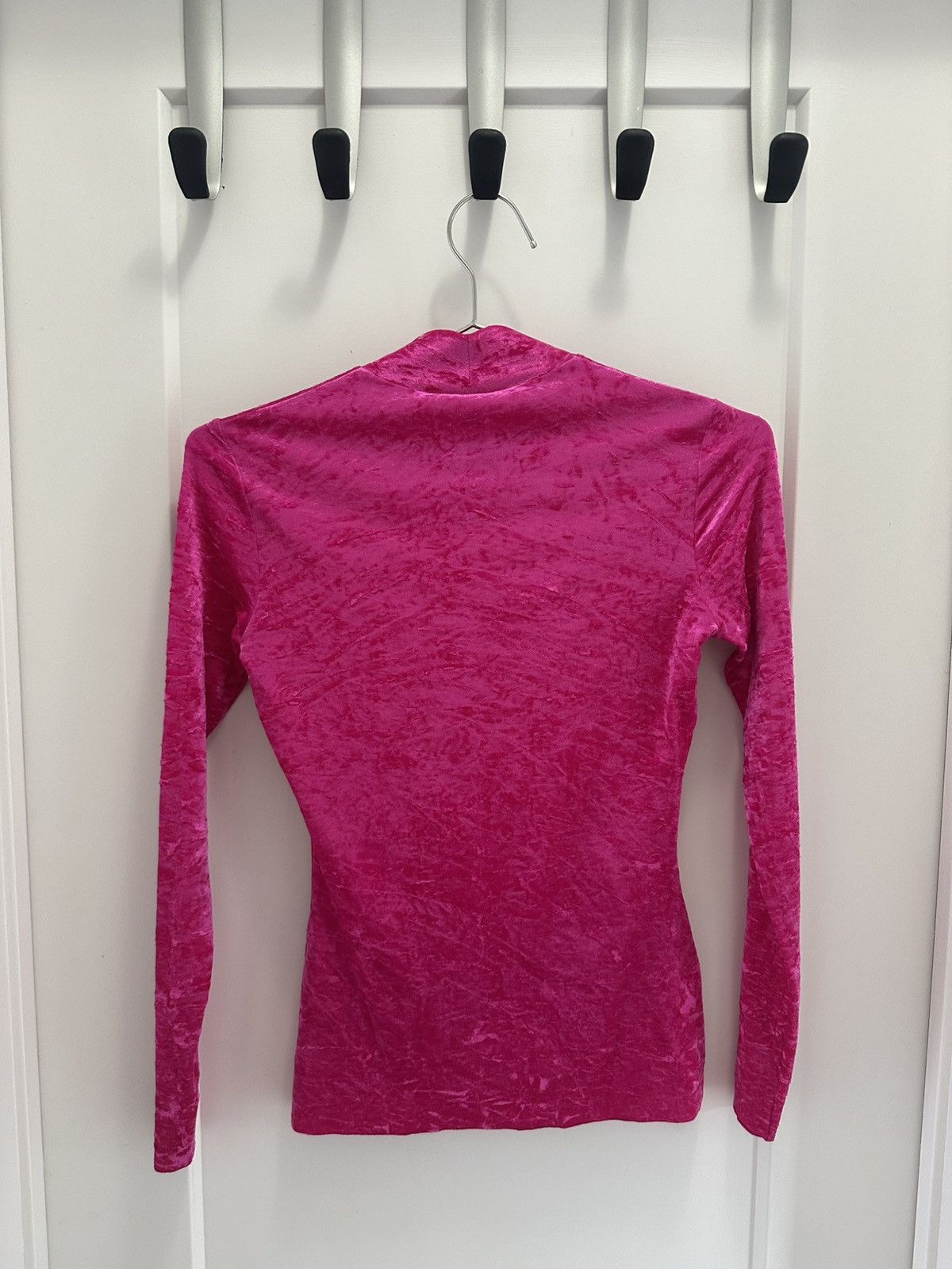 Marine Serre Marine Serre Pink Crushed Velvet Stretch Turtleneck Size US S / EU 44-46 / 1 - 2 Thumbnail