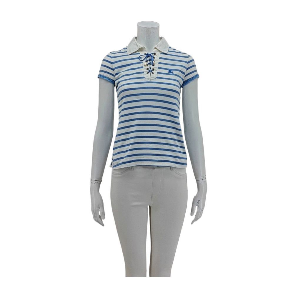 Burberry Burberry Blue Label Striped Polo Shirt Size 38 Size S / US 4 / IT 40 - 1 Thumbnail