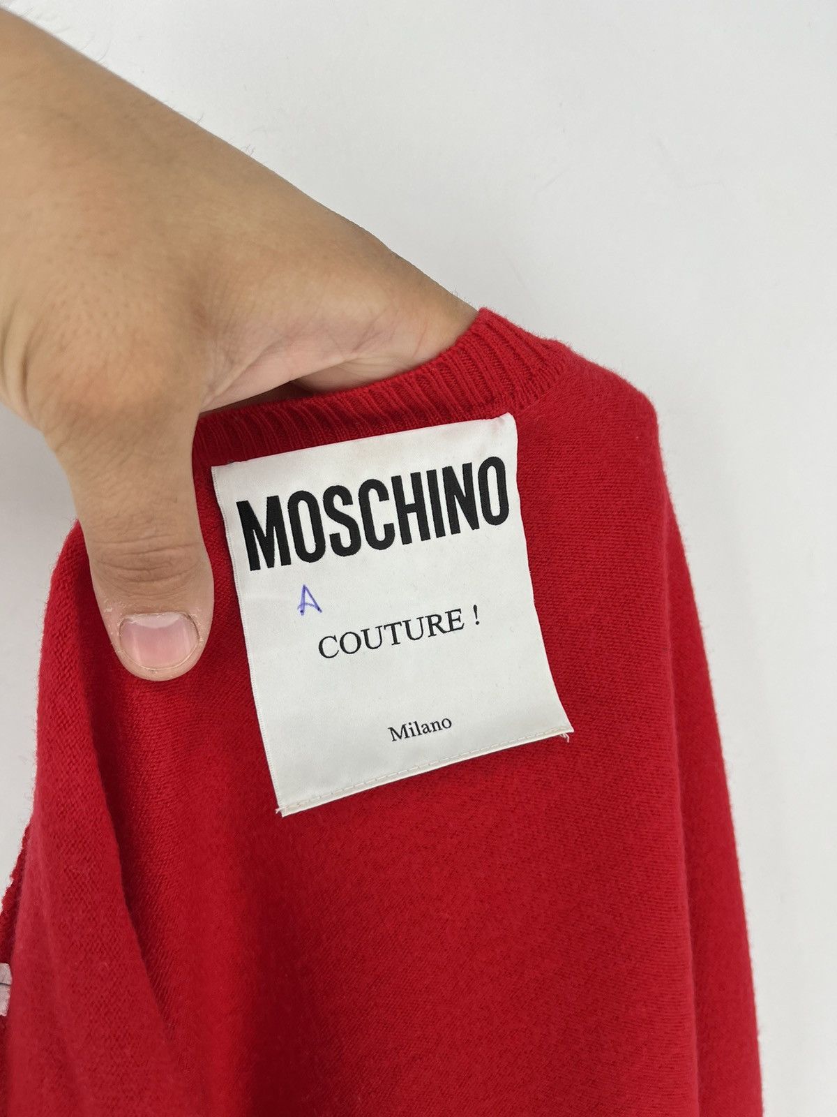 Moschino × Vintage Vintage Drink 335ml Moschino Sweater 100 Wool Lana Size S / US 4 / IT 40 - 7 Thumbnail