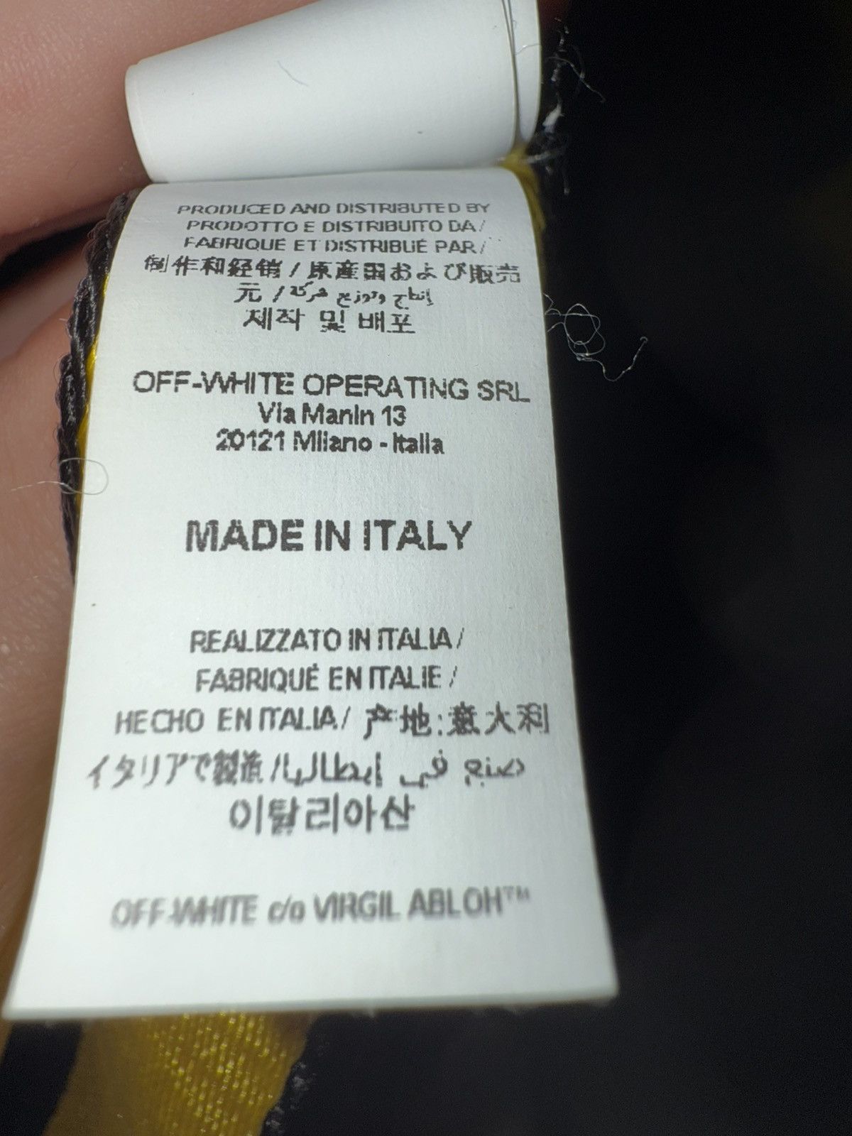 Off-White Off-White Industrial Belt Yellow Black Classic Logo Belt Size ONE SIZE - 5 Thumbnail