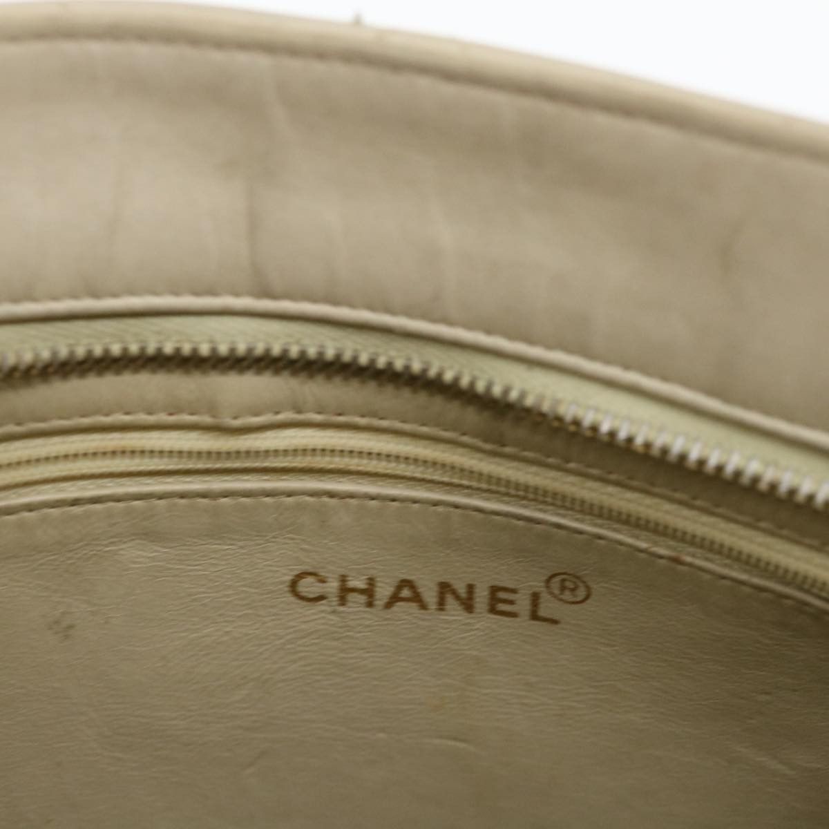 Chanel CHANEL Tote Bag Lamb Skin Beige CC Size ONE SIZE - 16 Thumbnail