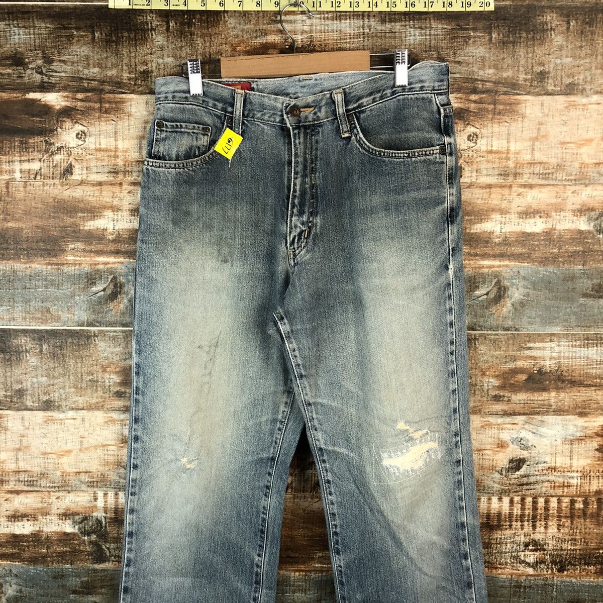 Edwin DL Edwin 604 Blue Distressed Denim Pants #C177 Size US 31 - 2 Thumbnail