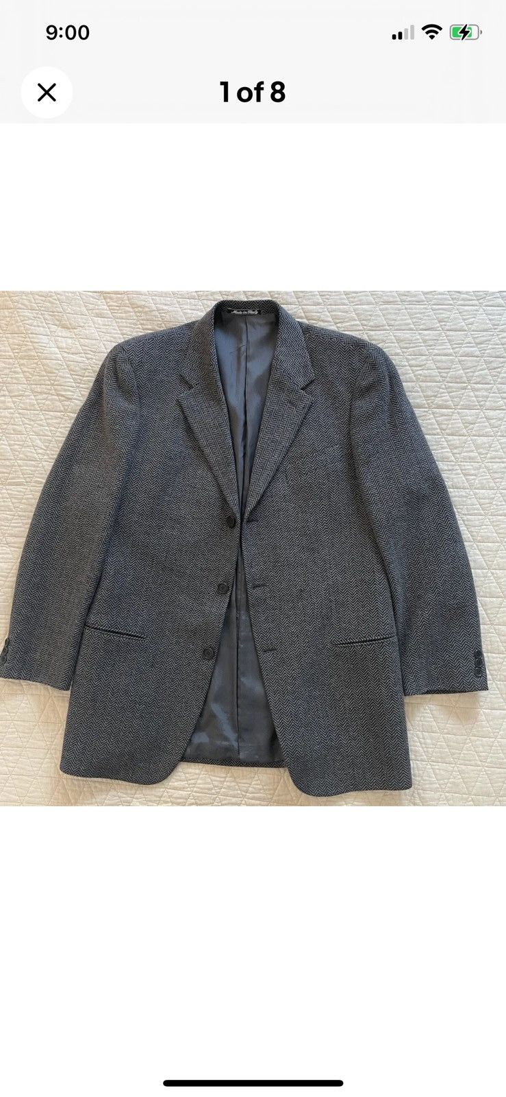 Cashmere Blend Herringbone Jacket