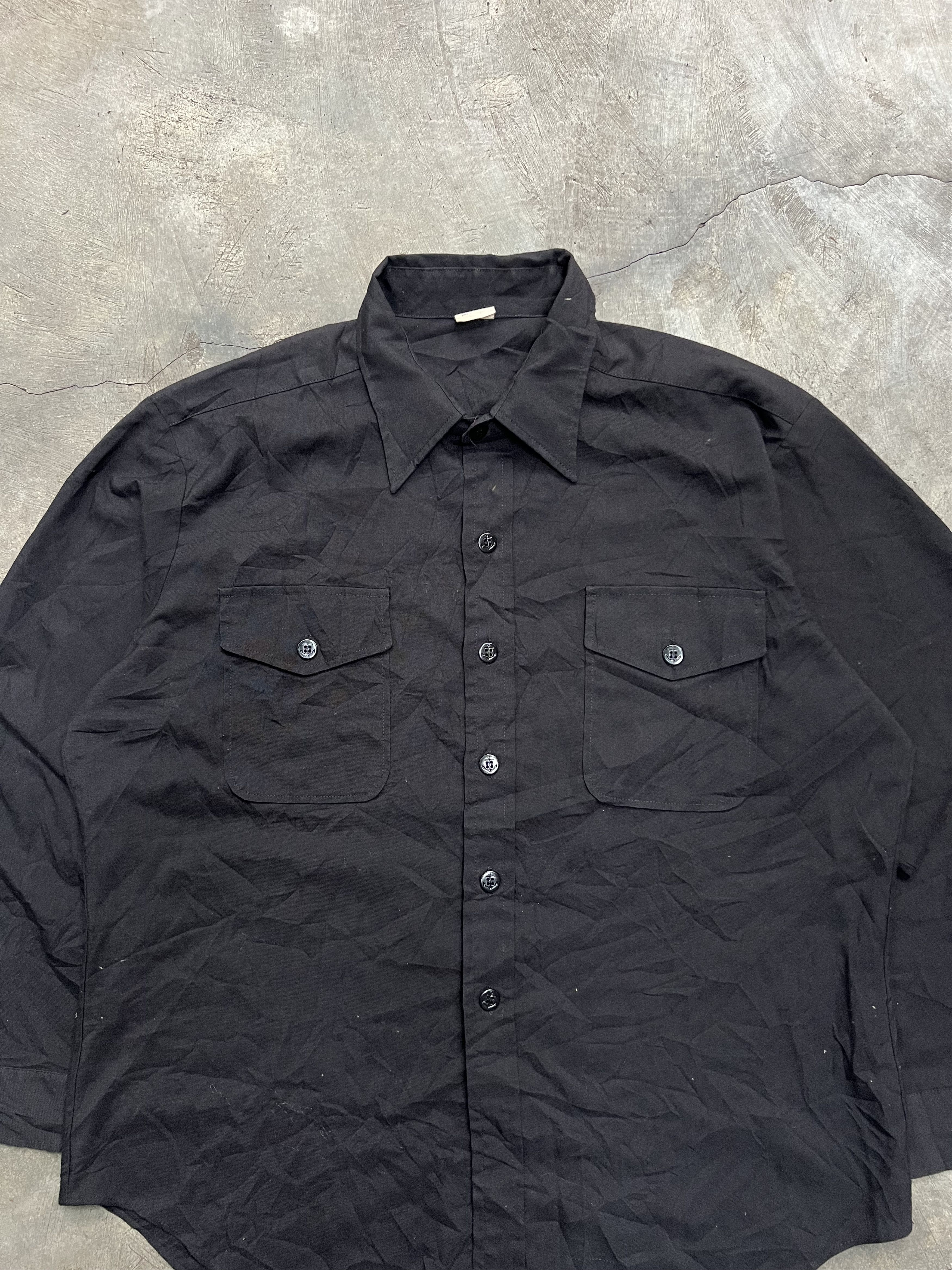 Vintage vintage black shirt Size US XXL / EU 58 / 5 - 2 Thumbnail