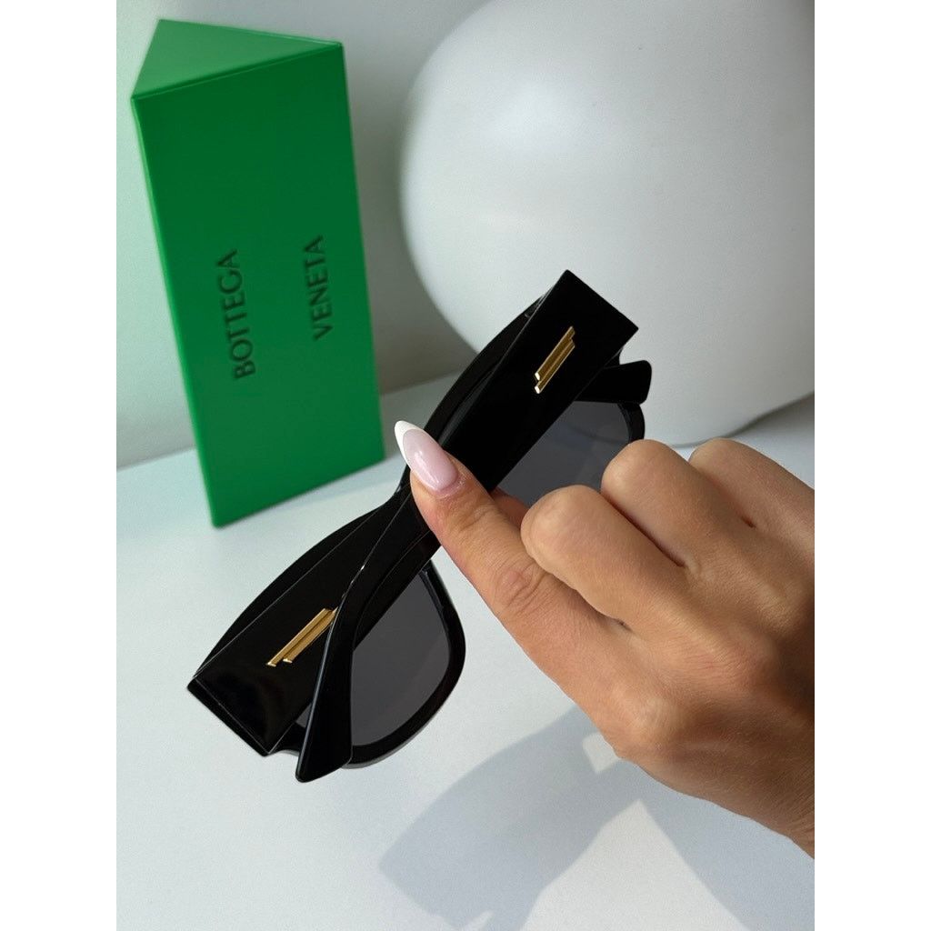 Bottega Veneta NEW Bottega Veneta BV1026S Unisex Black Square Sunglasses Size ONE SIZE - 11 Thumbnail