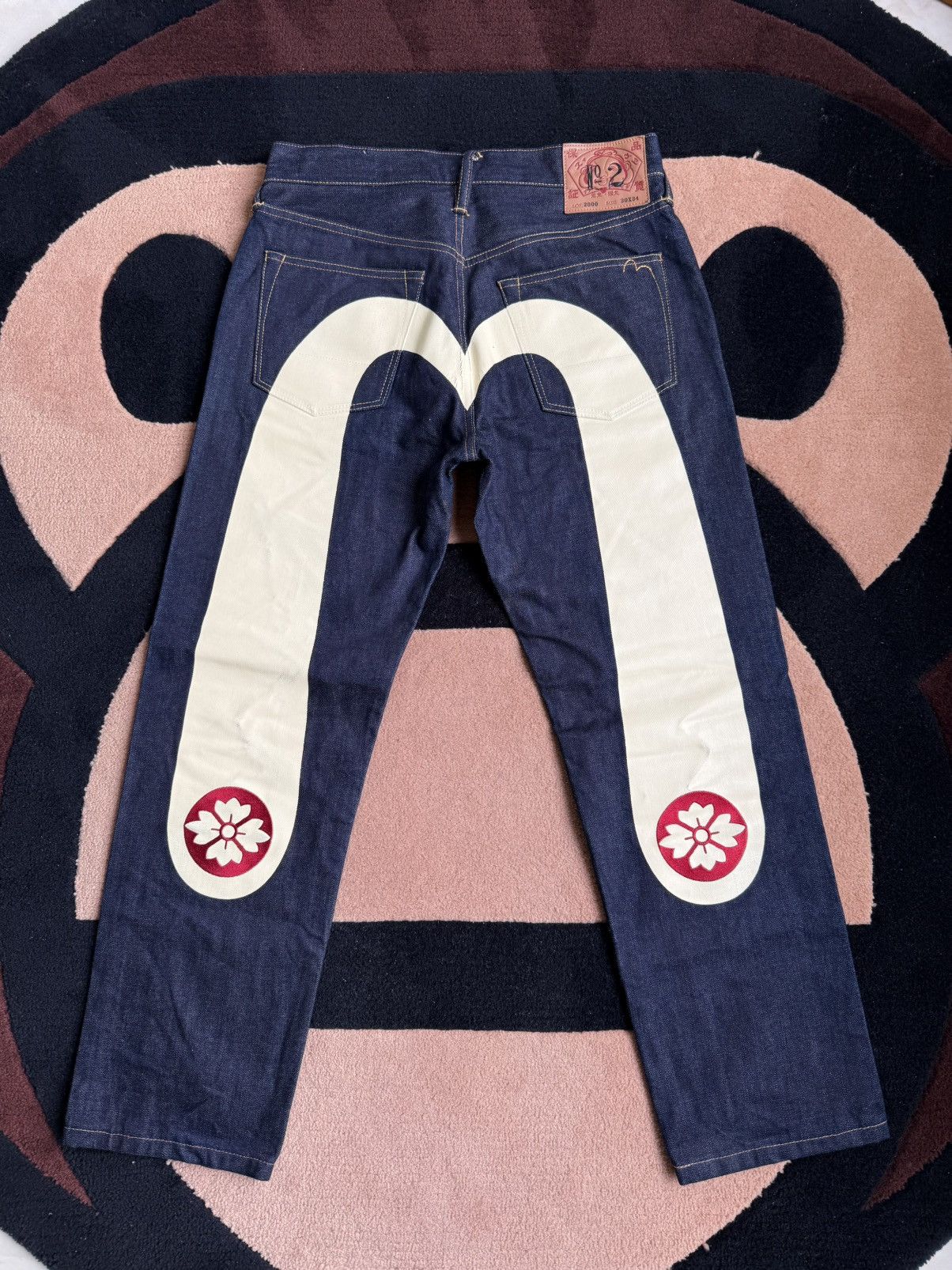 Evisu EVISU golden Koi embroidery denim jeans size:30x34 | Grailed