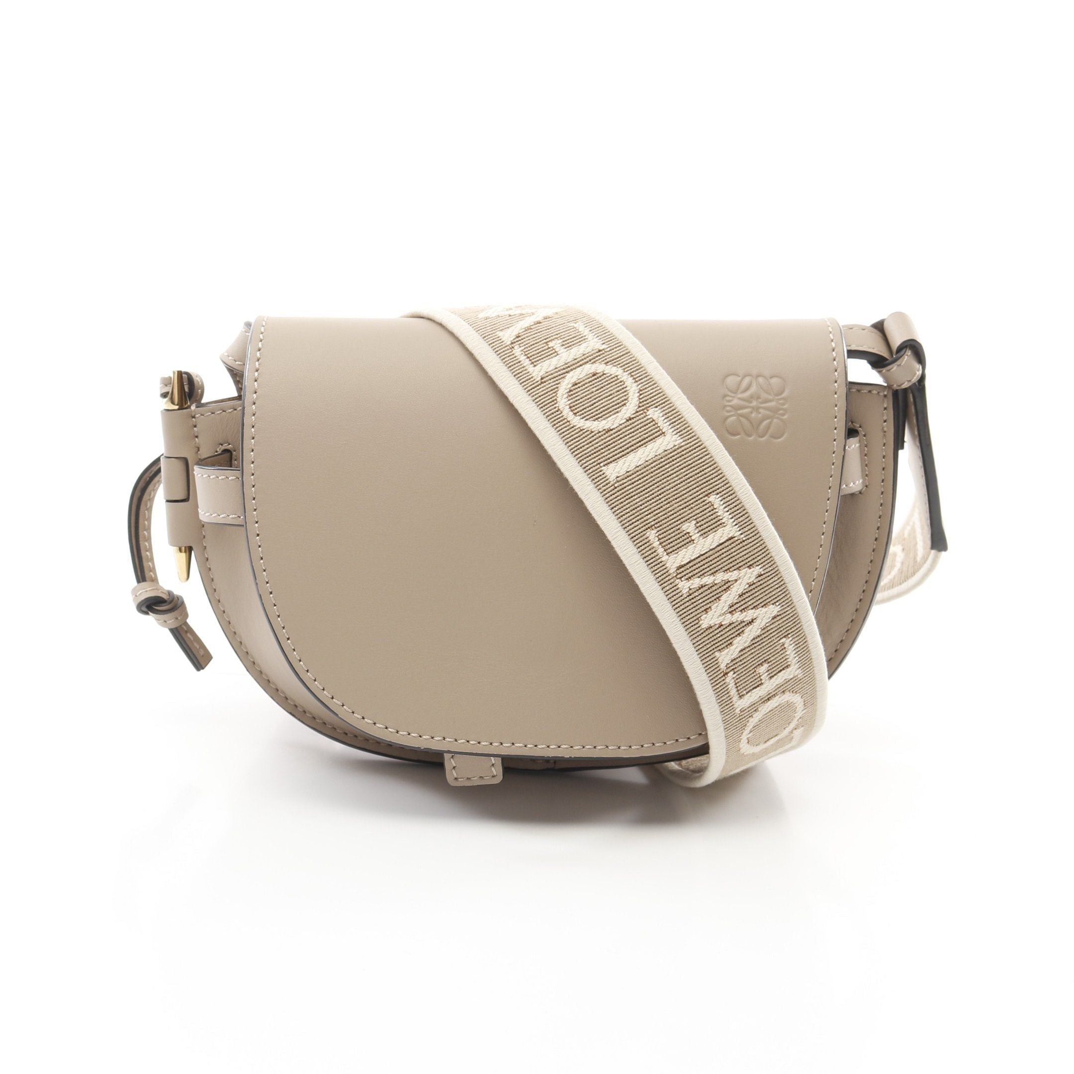 Loewe Gate Dual Bag Mini Shoulder Leather Beige in Neutrals, Women's