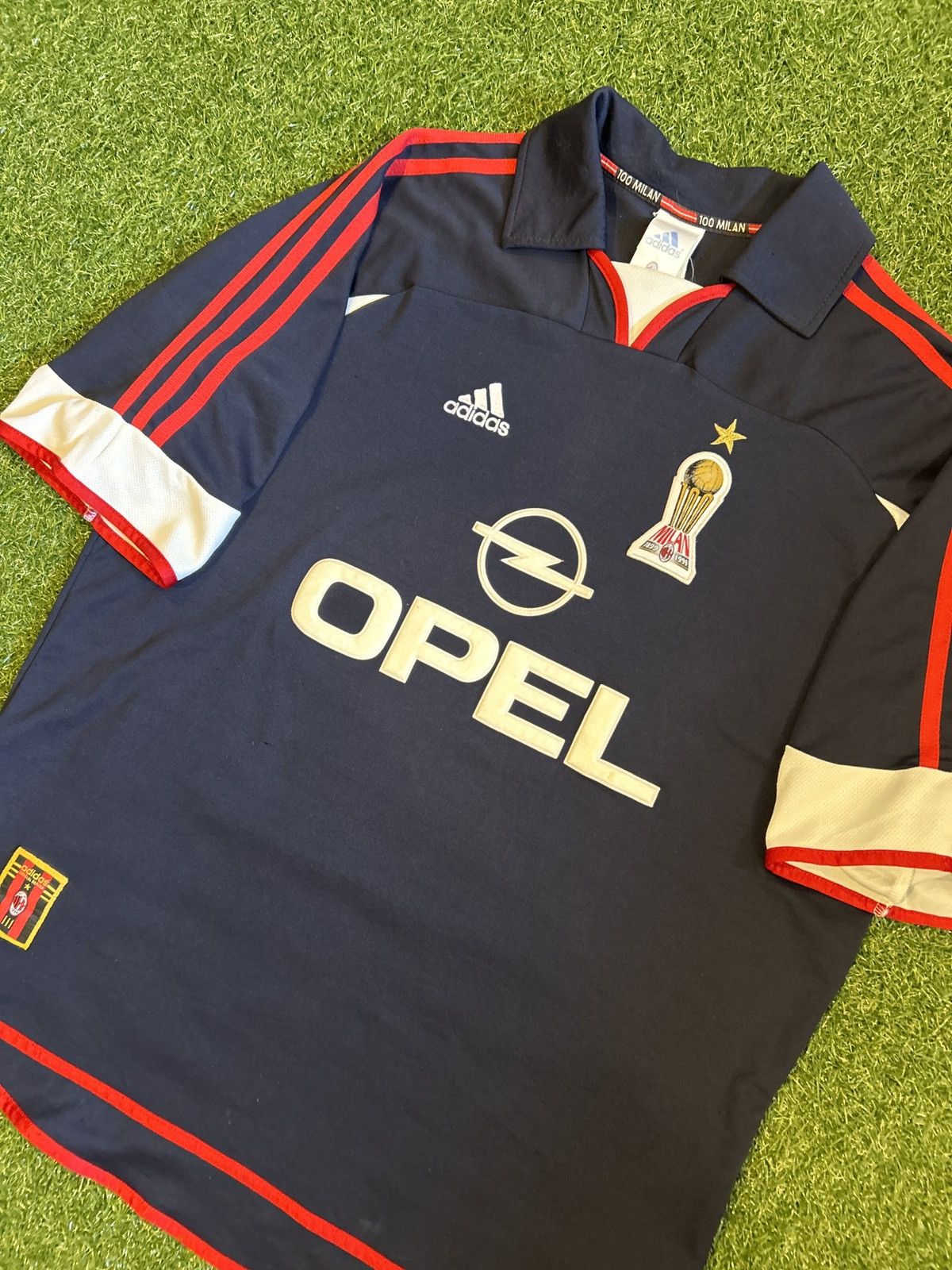 Adidas × Vintage 99/00 AC Milan Centenary Maldini Third Shirt Size US L / EU 52-54 / 3 - 4 Thumbnail