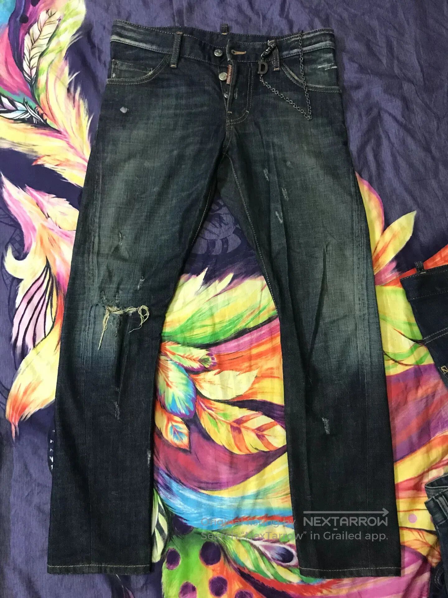 Dsquared2 Dsquared2 D2 Red Zipper Jeans. Size US 28 / EU 44 - 1 Thumbnail