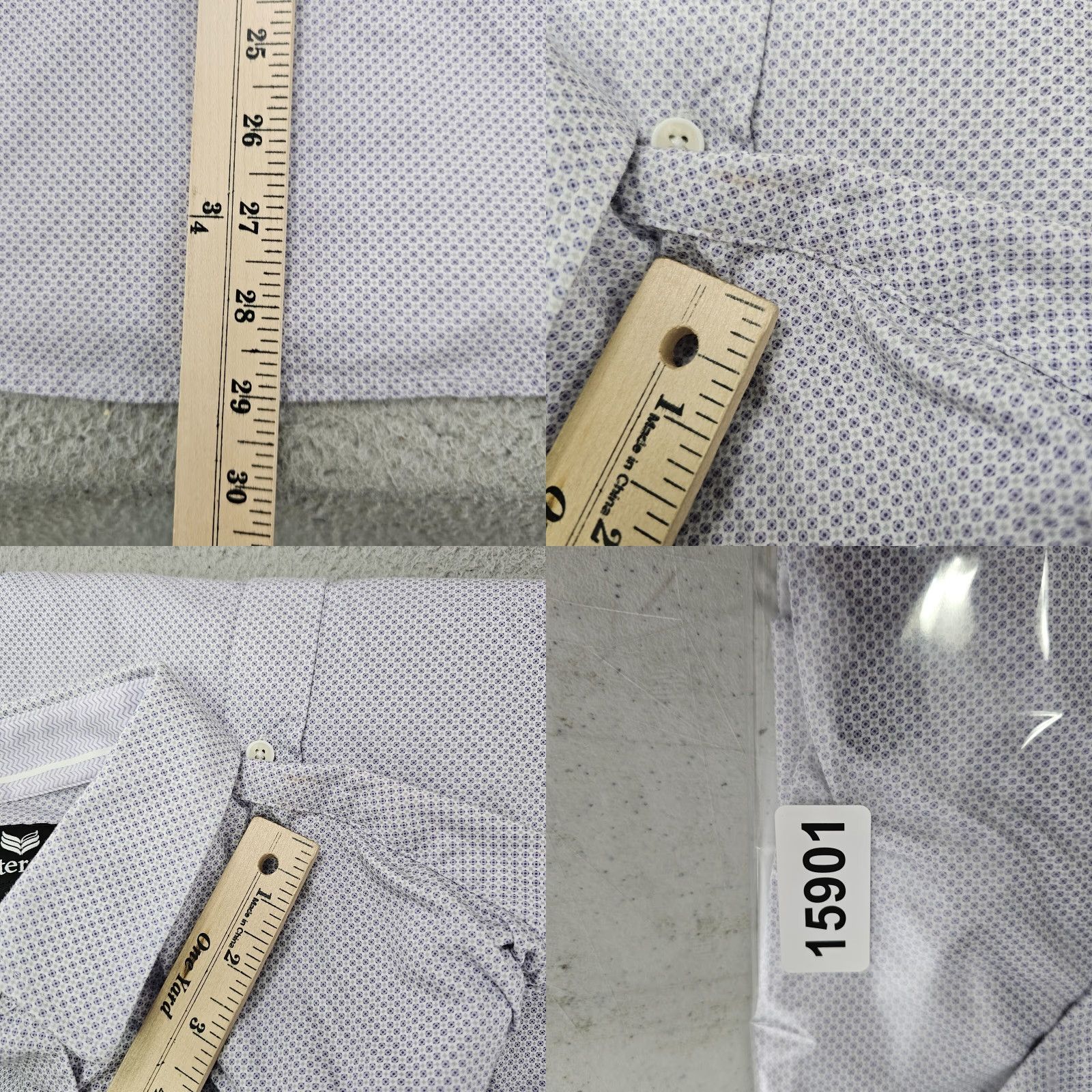 Vintage Buttercloth Shirt Mens XL Purple Regular Geometric Cotton Long Sleeve Button-Up Size US XL / EU 56 / 4 - 8 Thumbnail
