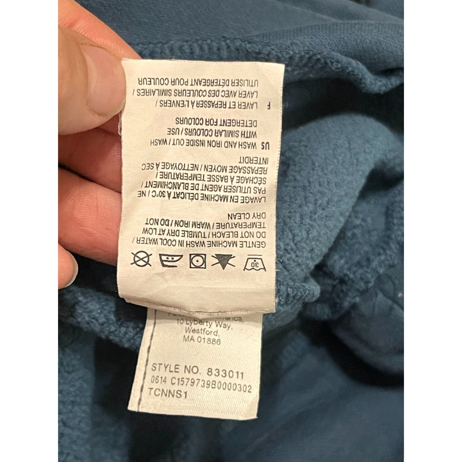 Logo 7 Unknown Hoodie Women's Large Blue Drawstring Logo Hoodie Pullover Casual Regular Fall Spring Summer Modern Size L / US 10 / IT 46 - 5 Thumbnail