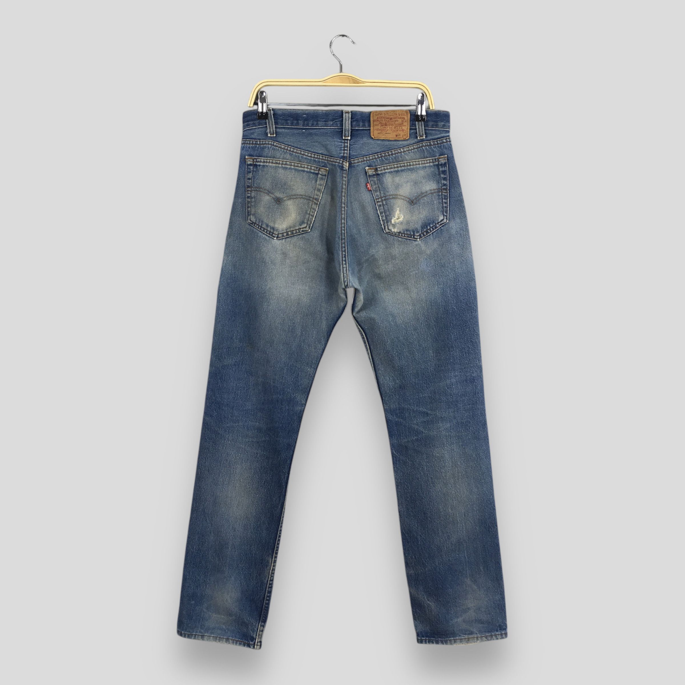 Levi's Size 31x32 Vintage 90s Levi's 501 Light Washed Jeans S347 Size US 31 - 8 Thumbnail