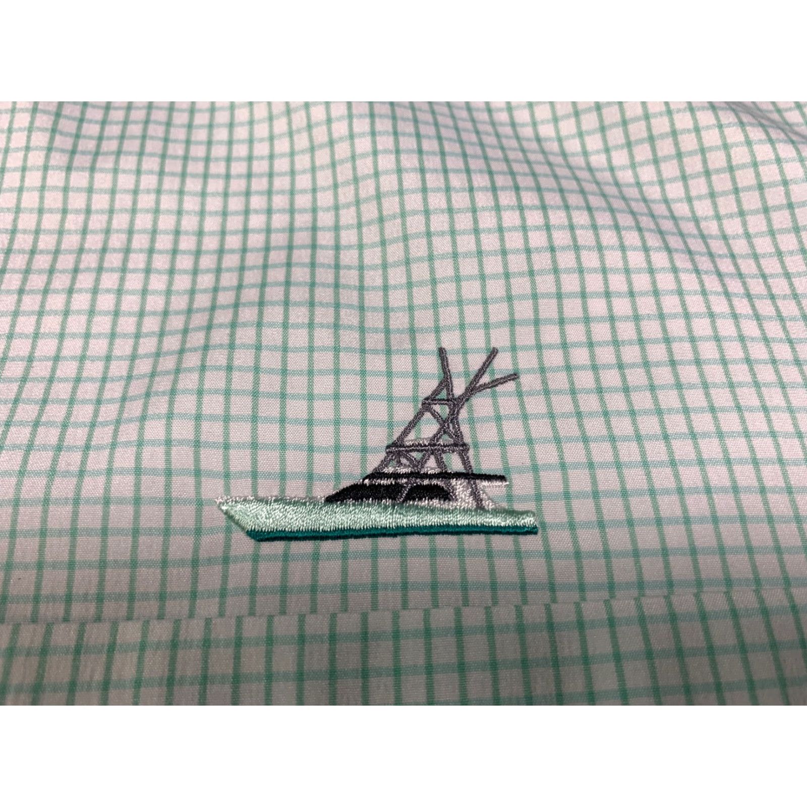 Vintage VINTAGE Coastal Outfitters Shirt Men XL Check Cotton Short Sleeve Green White Yacht - 26" Armpit to Armpit - 35" Length Size US XL / EU 56 / 4 - 2 Thumbnail